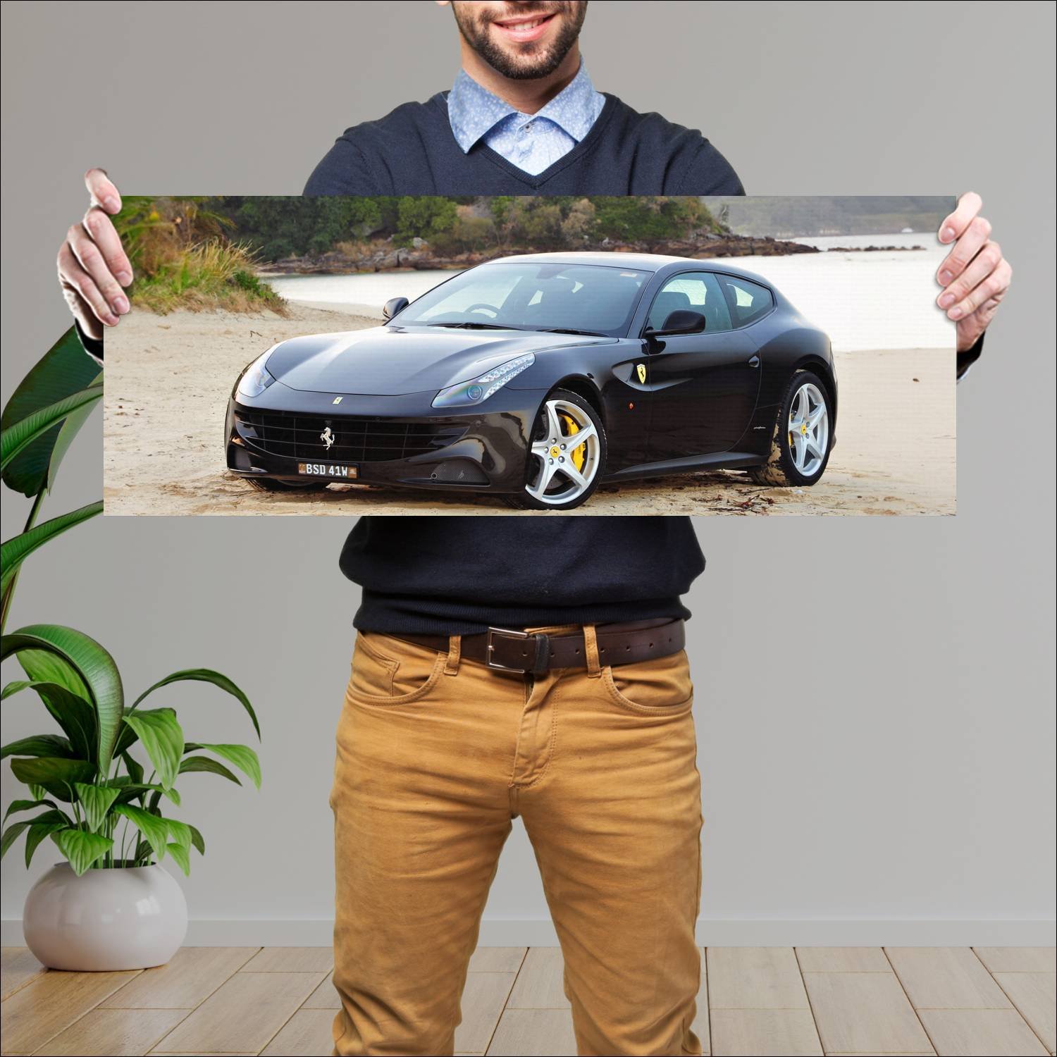 Cuadro grande 30x80cm 2012 ferrari ff au auto 512 Ferrari