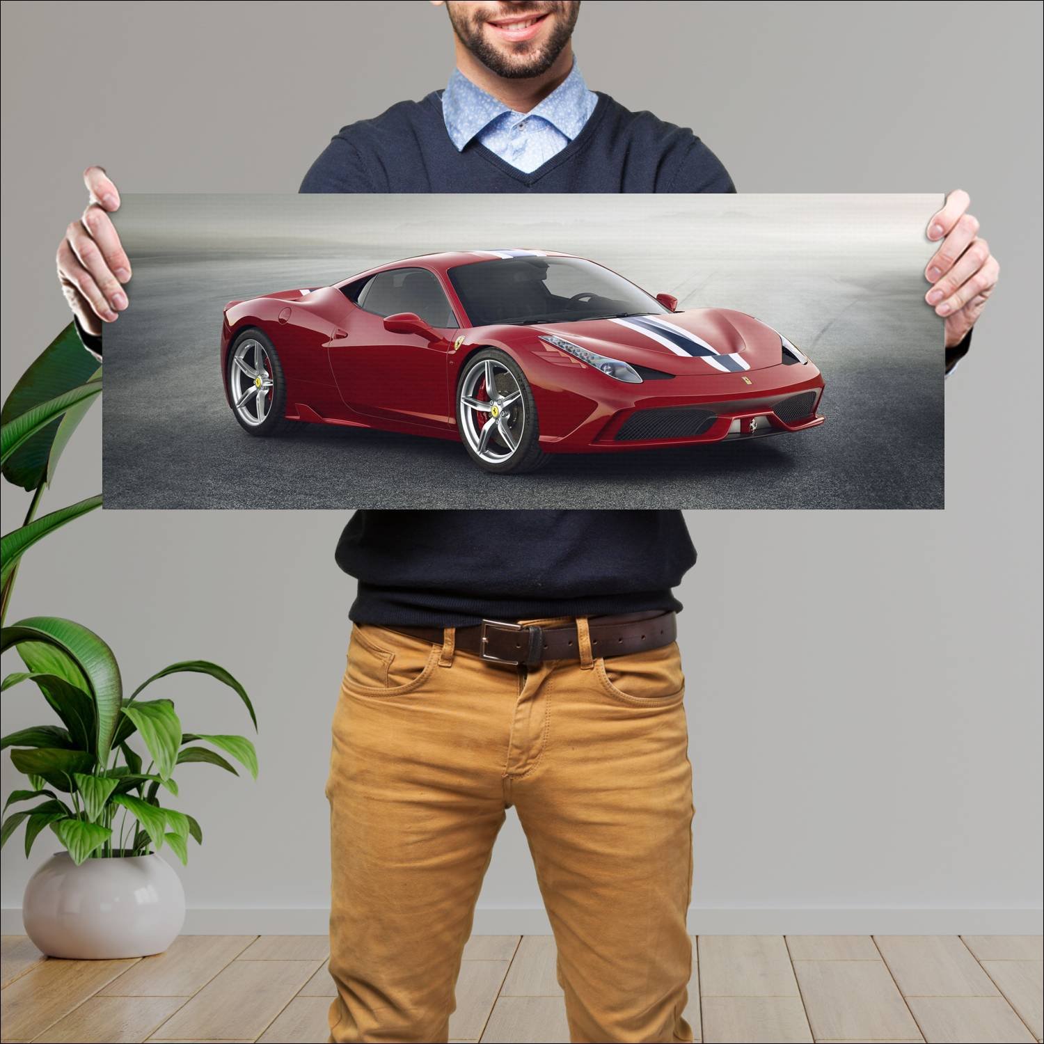Cuadro grande 30x80cm 2013 ferrari 458 speciale 71 518 Ferrari