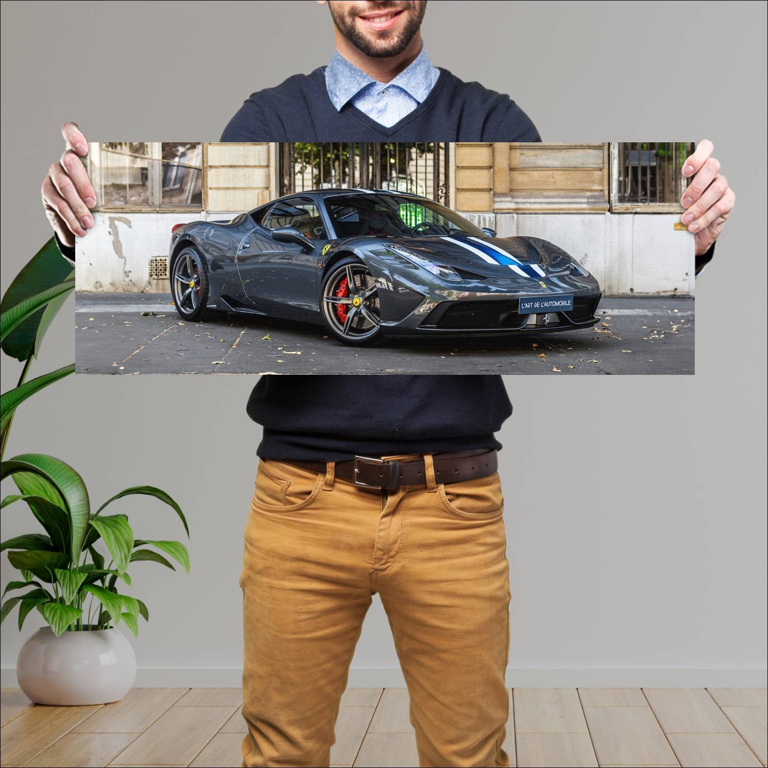 Cuadro grande 30x80cm 2013 ferrari 458 speciale 71 519 Ferrari