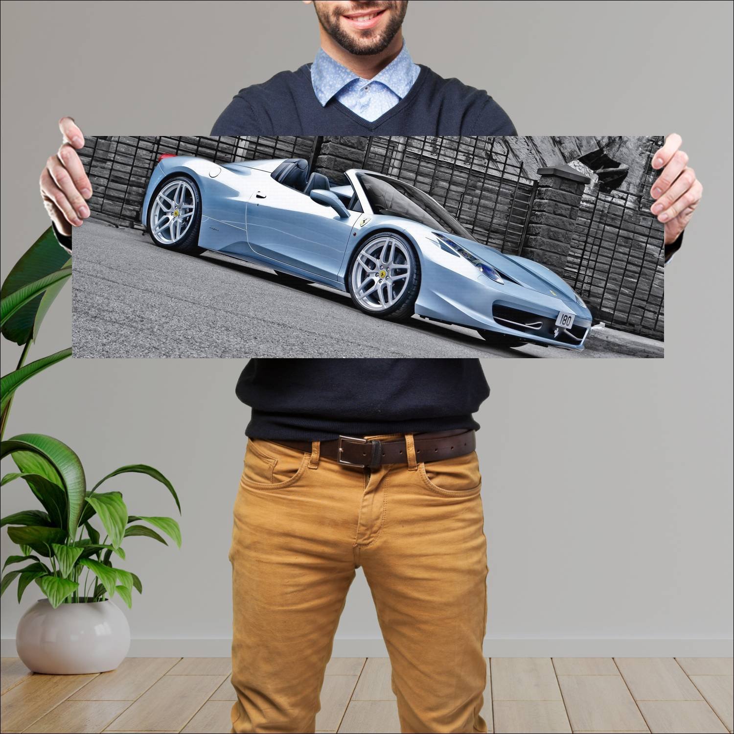 Cuadro grande 30x80cm 2013 ferrari 458 spider by p 520 Ferrari