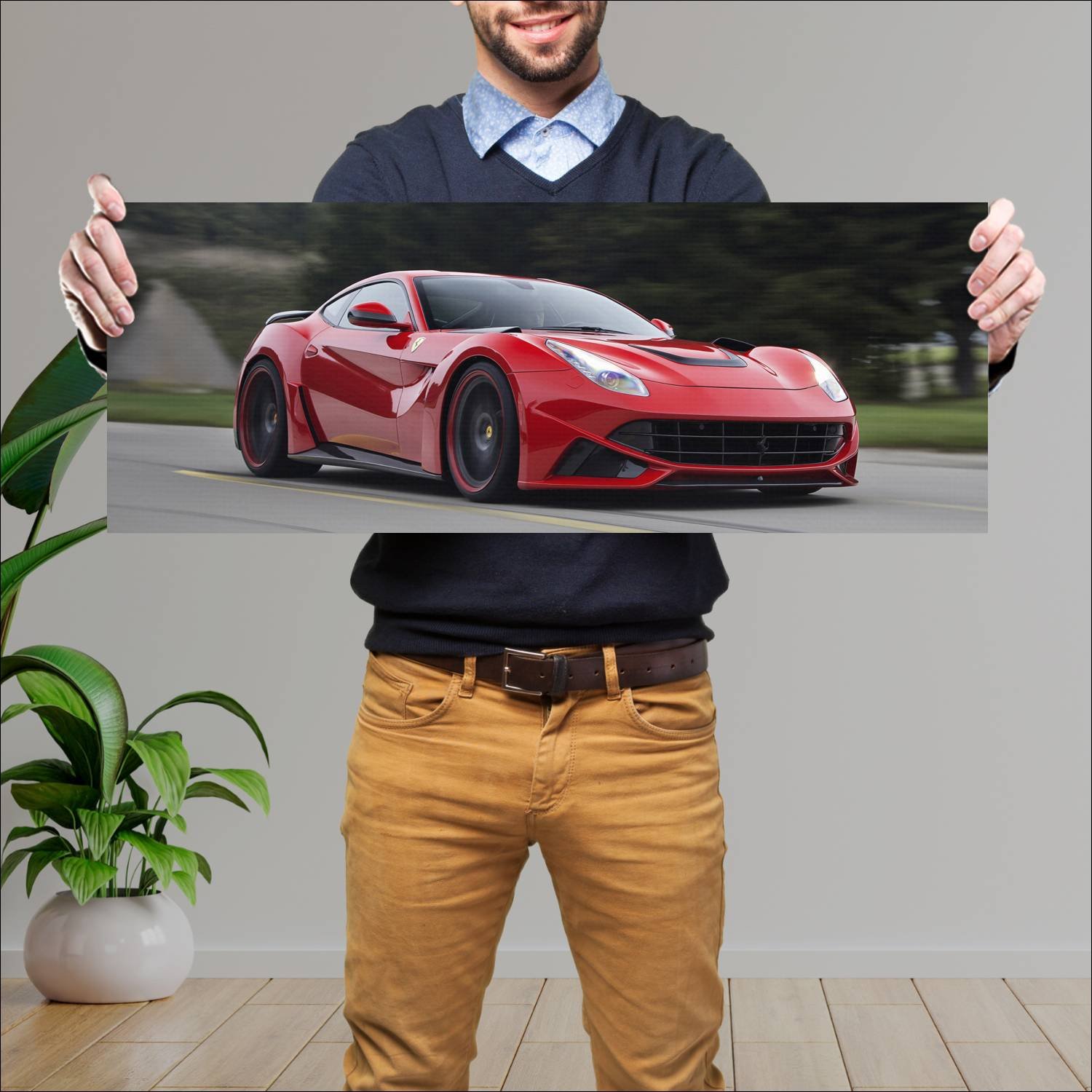 Cuadro grande 30x80cm 2013 ferrari f12berlinetta n 524 Ferrari