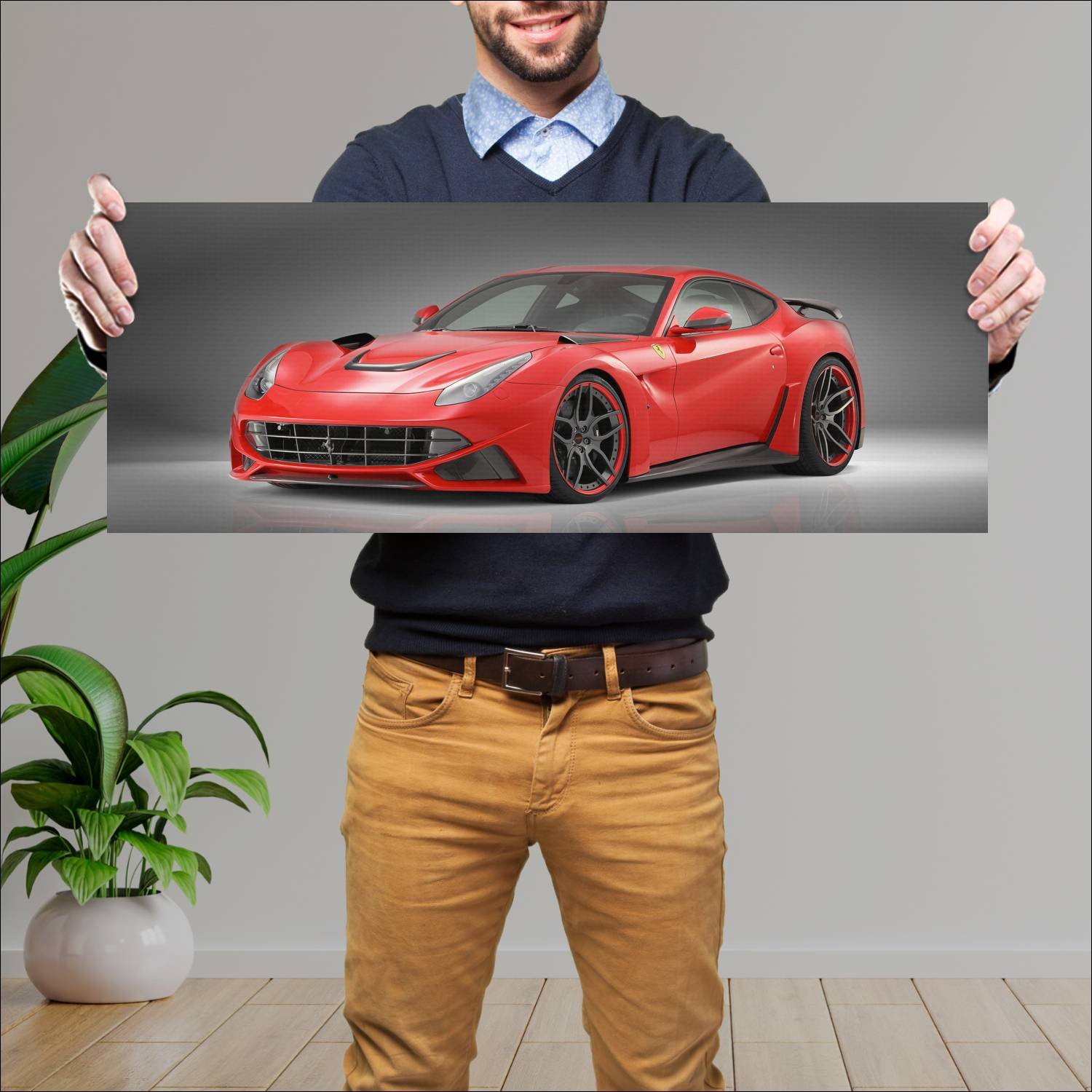 Cuadro grande 30x80cm 2013 ferrari f12berlinetta n 525 Ferrari