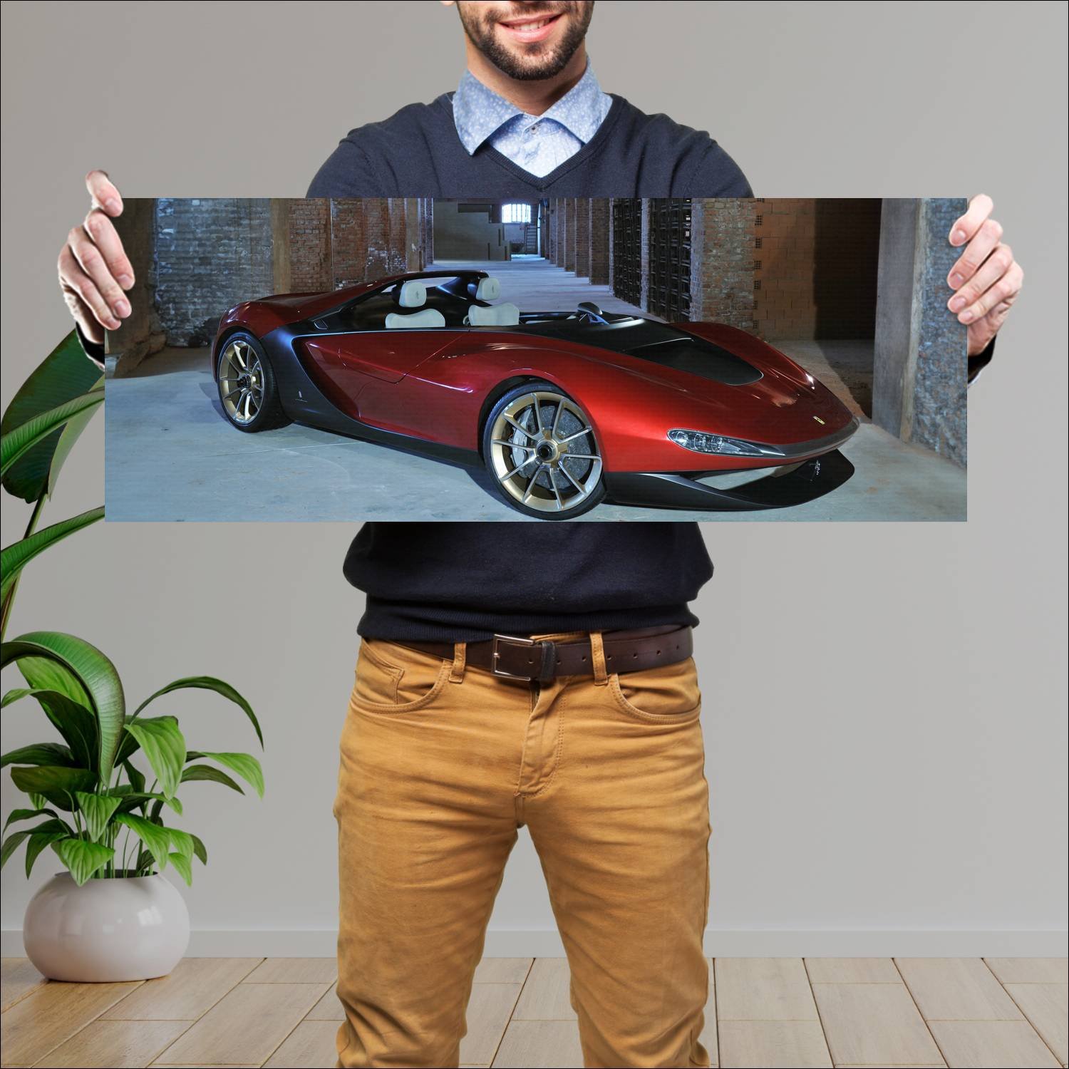 Cuadro grande 30x80cm 2013 ferrari sergio concept 528 Ferrari