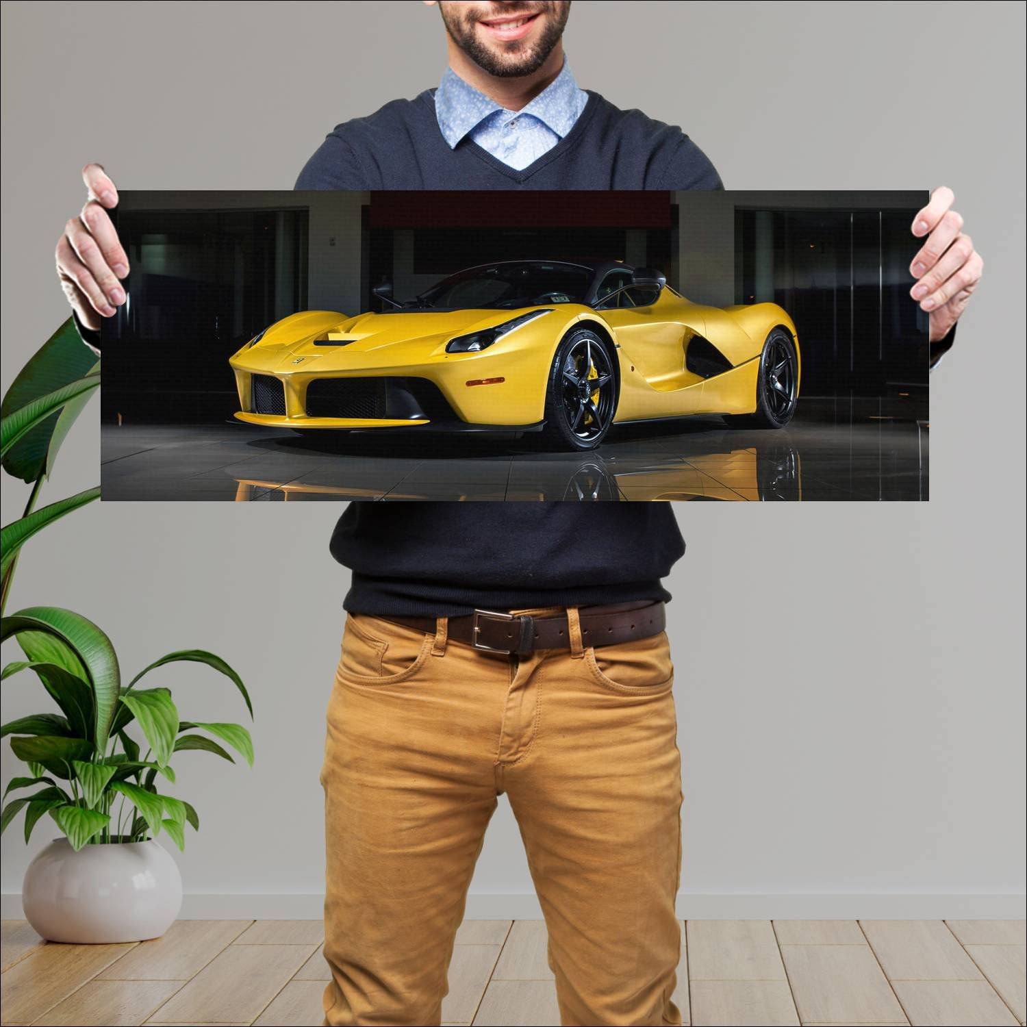 Cuadro grande 30x80cm 2013 laferrari us auto 530 Ferrari