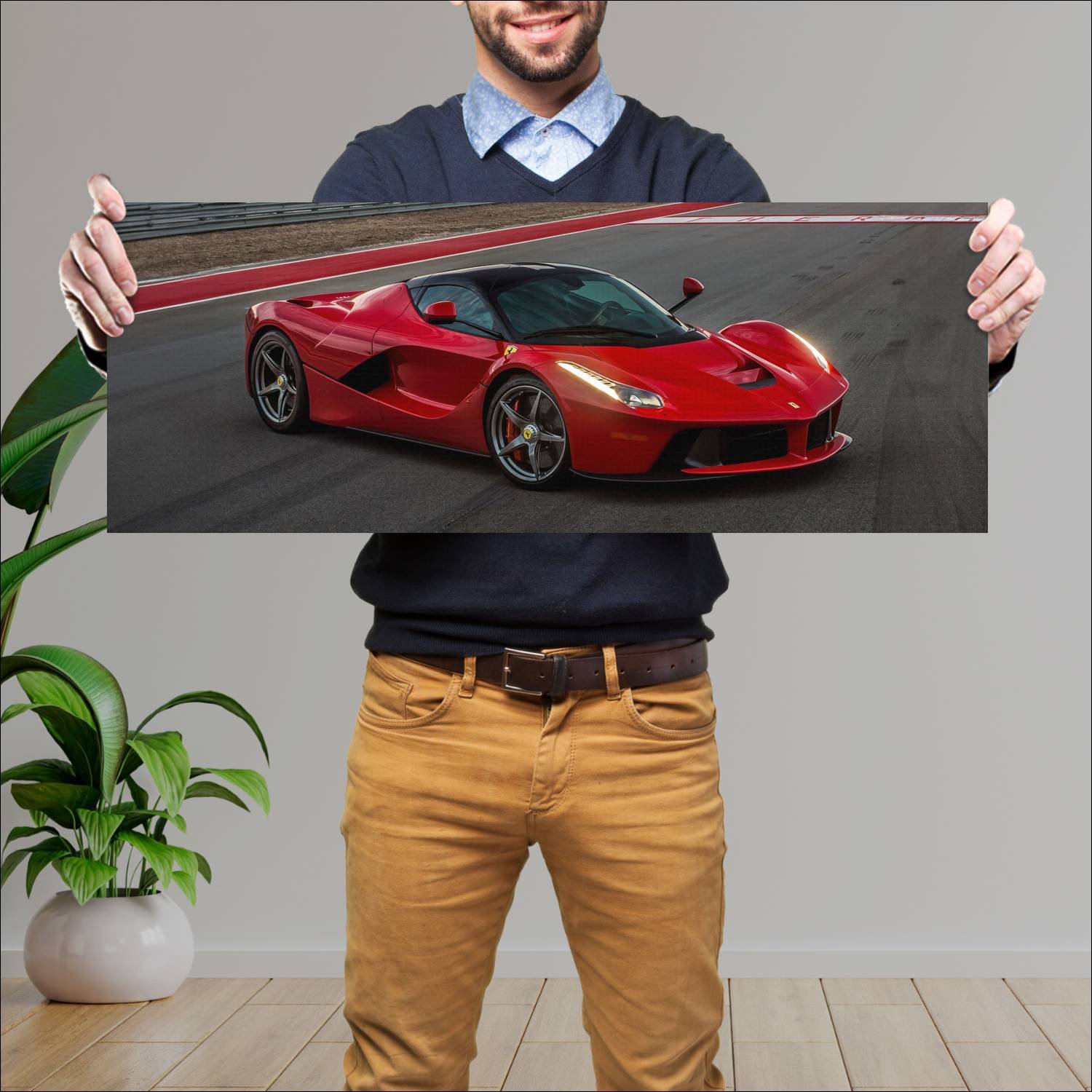 Cuadro grande 30x80cm 2013 laferrari us auto 531 Ferrari
