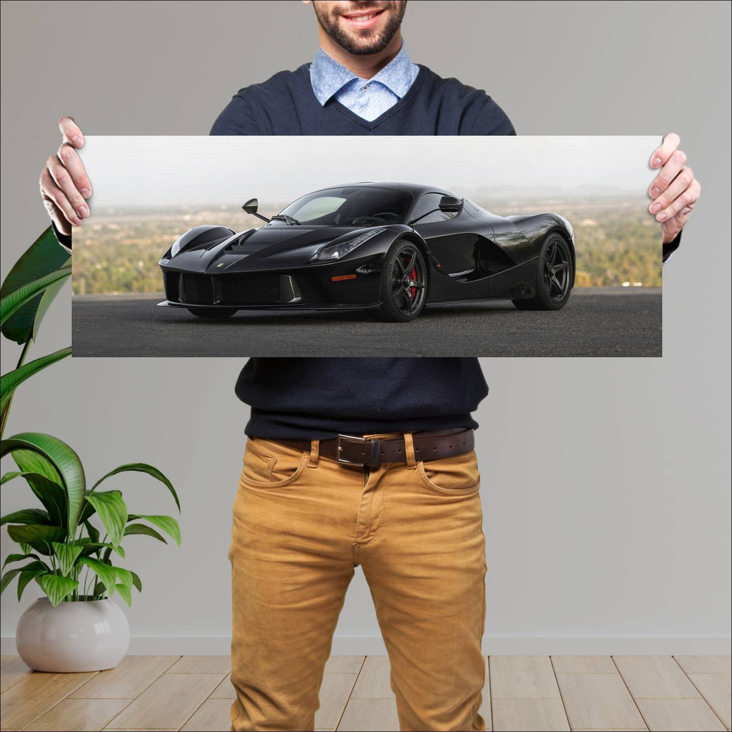 Cuadro grande 30x80cm 2013 laferrari us auto 532 Ferrari