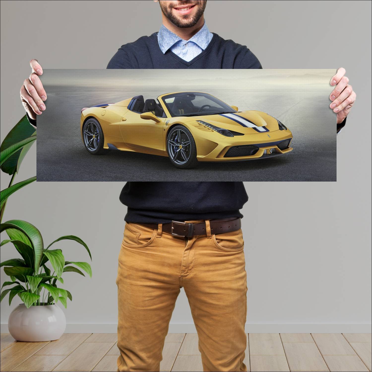 Cuadro grande 30x80cm 2014 ferrari 458 speciale a 536 Ferrari
