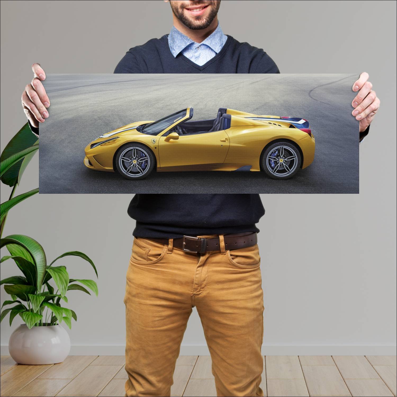 Cuadro grande 30x80cm 2014 ferrari 458 speciale a 537 Ferrari