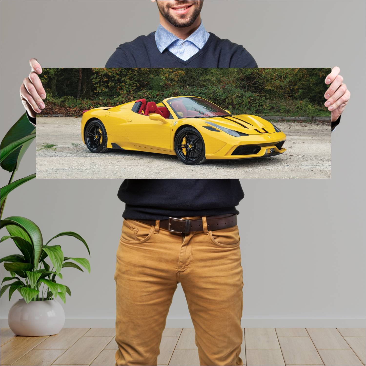 Cuadro grande 30x80cm 2014 ferrari 458 speciale a 539 Ferrari