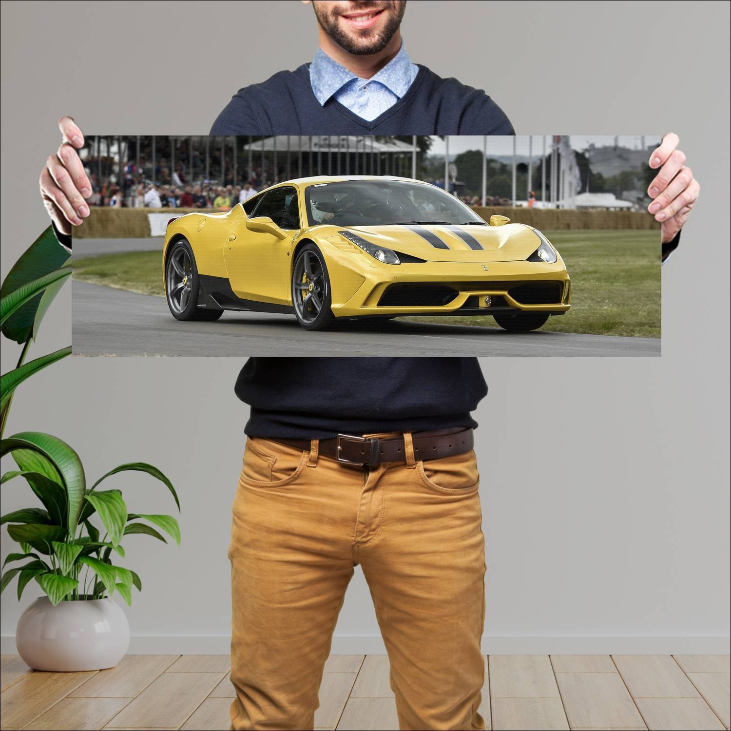 Cuadro grande 30x80cm 2014 ferrari 458 speciale uk 544 Ferrari