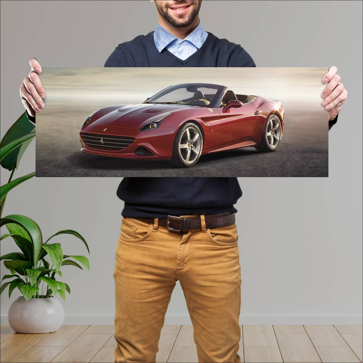 Cuadro grande 30x80cm 2014 ferrari california t 71 547 Ferrari