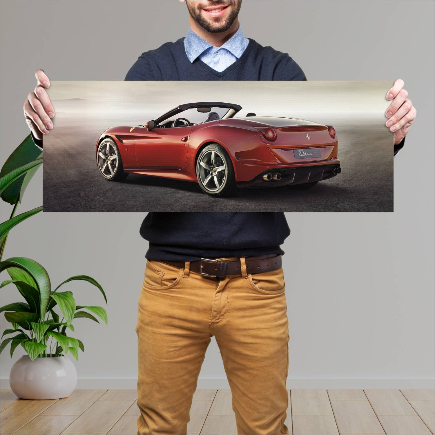 Cuadro grande 30x80cm 2014 ferrari california t 71 548 Ferrari