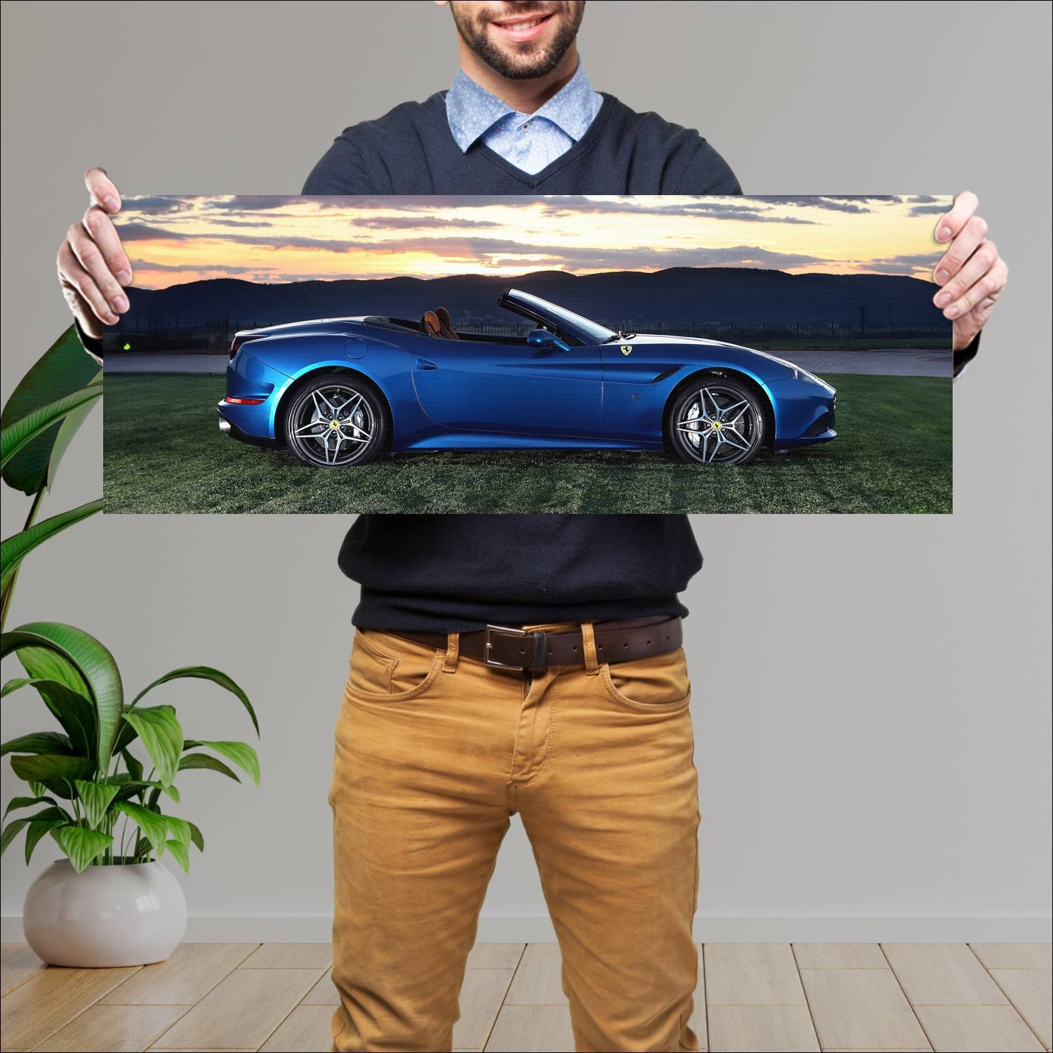 Cuadro grande 30x80cm 2014 ferrari california t 71 549 Ferrari