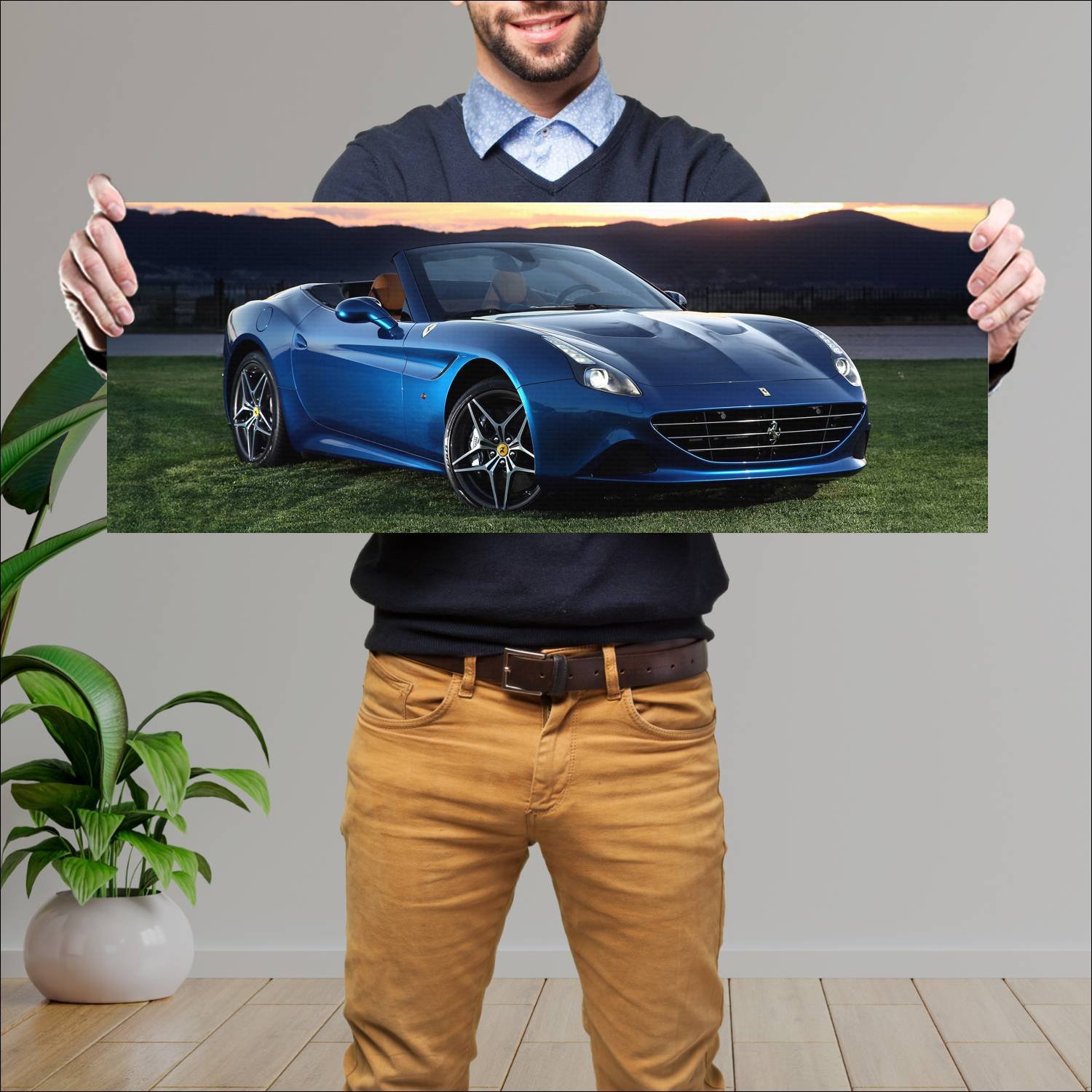 Cuadro grande 30x80cm 2014 ferrari california t 71 550 Ferrari