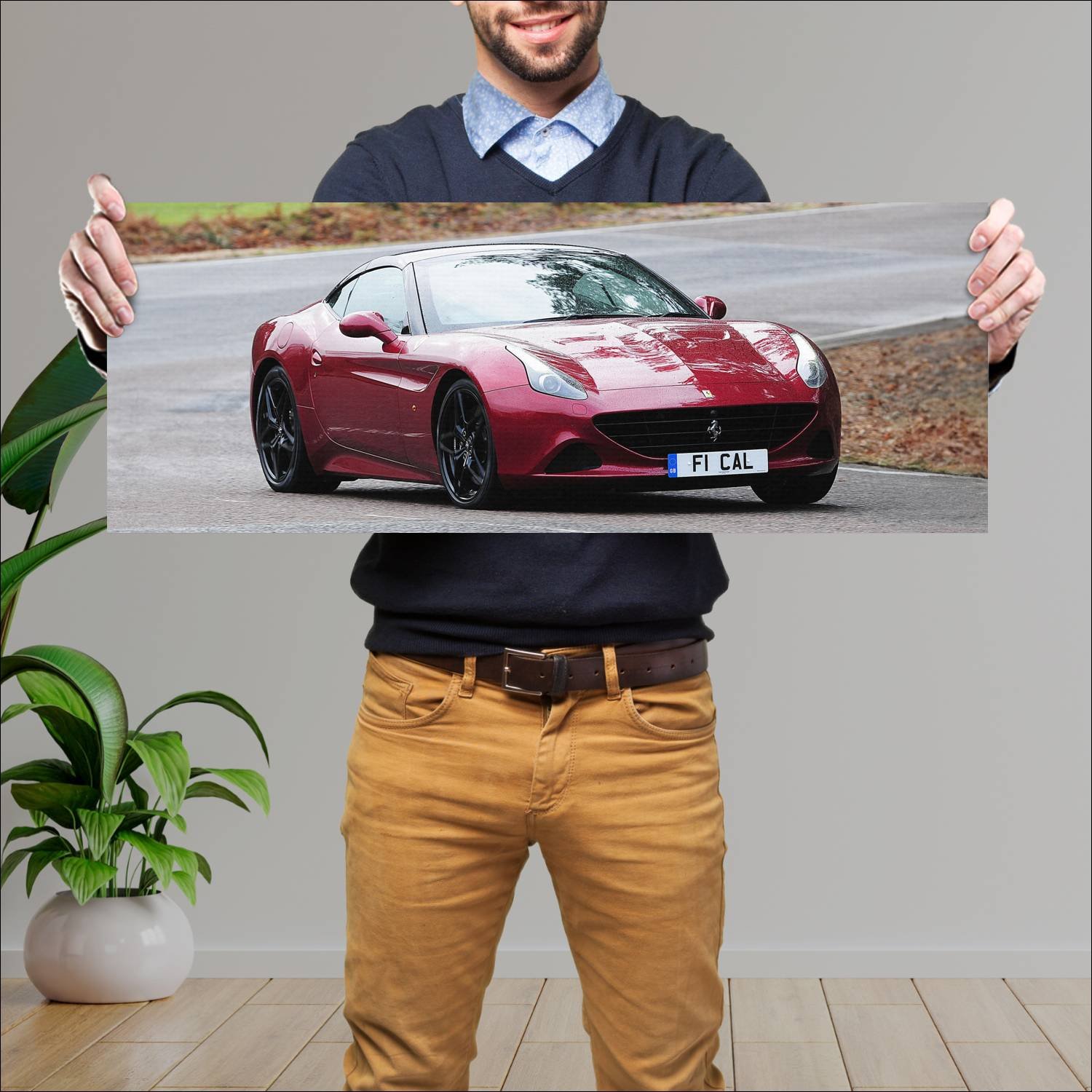 Cuadro grande 30x80cm 2014 ferrari california t uk 551 Ferrari