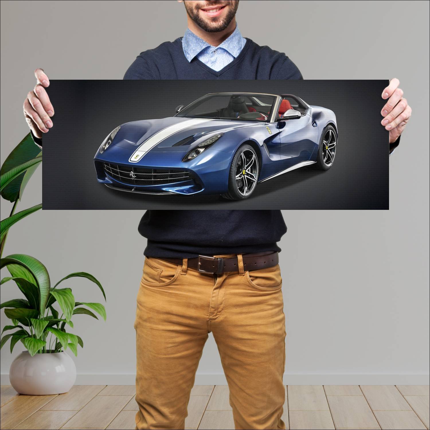 Cuadro grande 30x80cm 2014 ferrari f60 america 141 553 Ferrari
