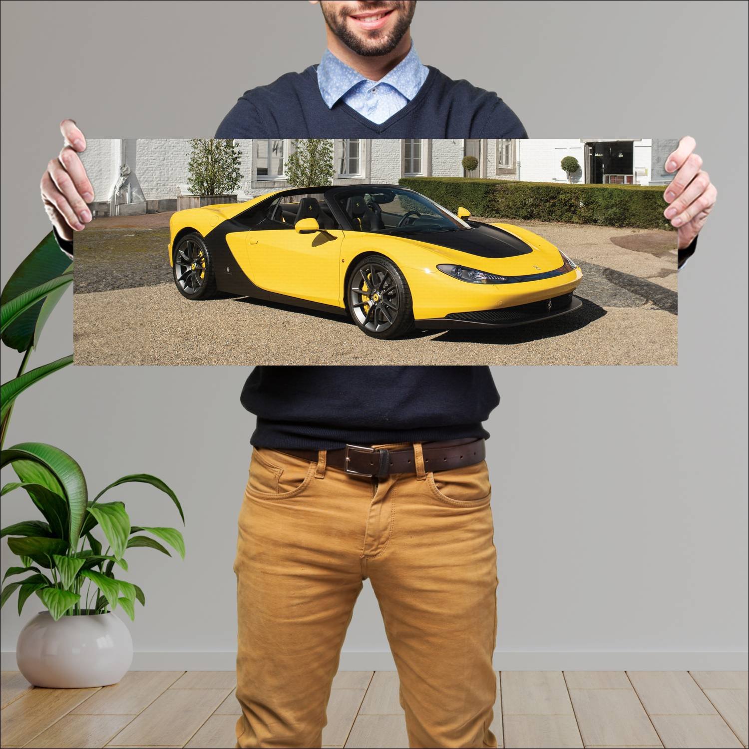Cuadro grande 30x80cm 2014 ferrari sergio auto 555 Ferrari