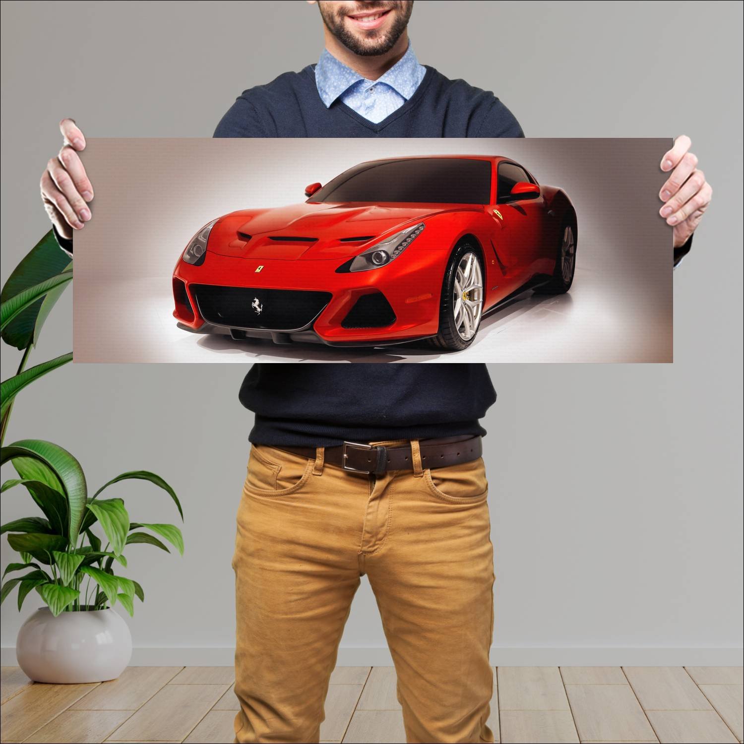 Cuadro grande 30x80cm 2014 ferrari sp america us 7 556 Ferrari
