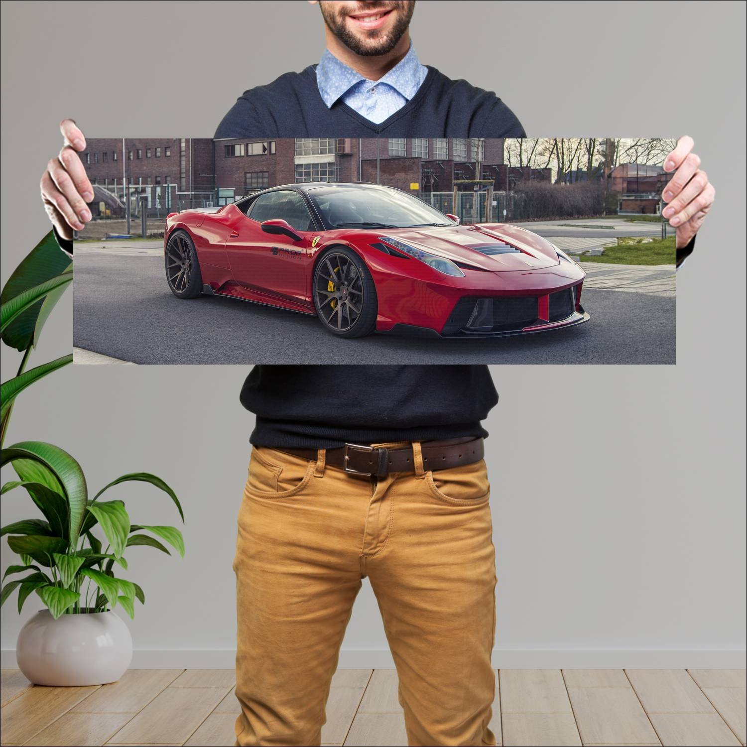 Cuadro grande 30x80cm 2015 ferrari 458 italia pd45 557 Ferrari