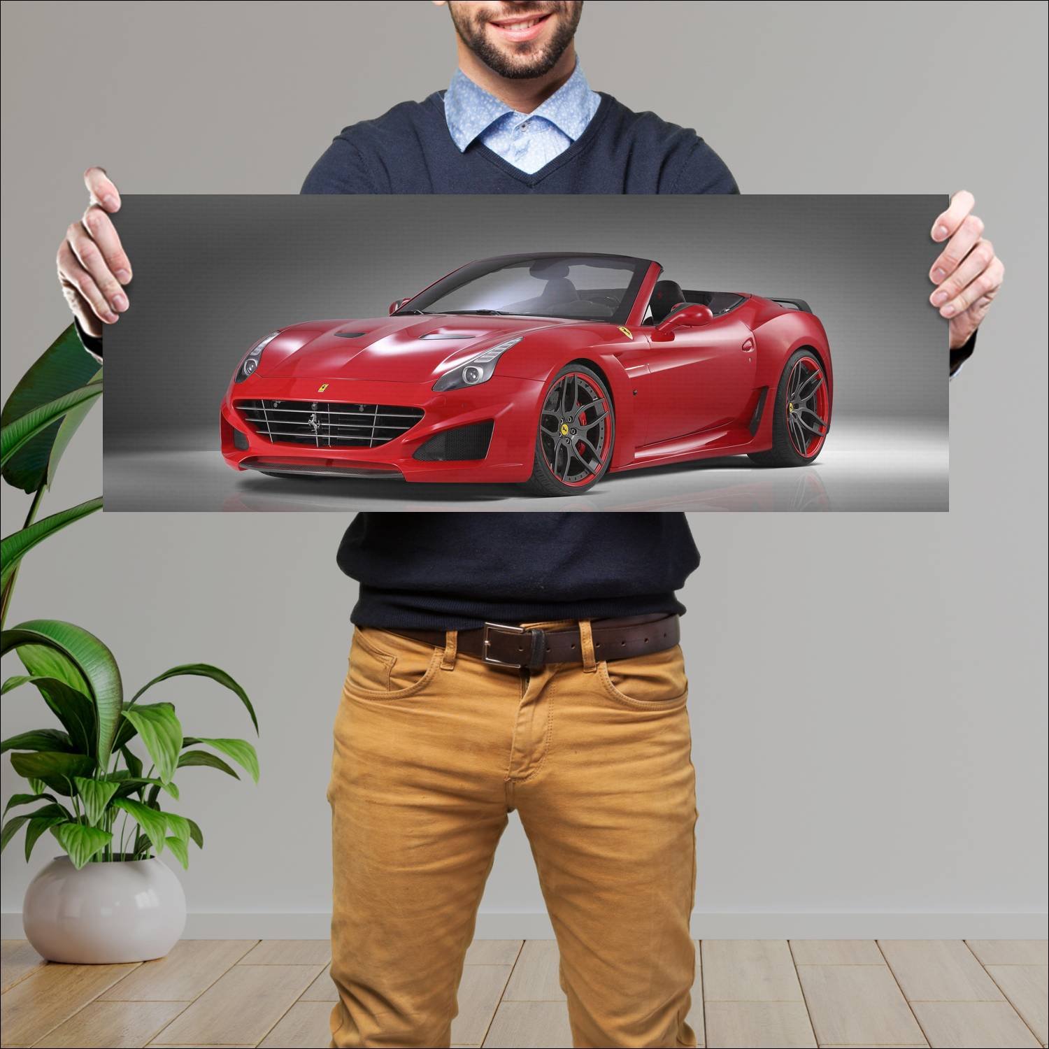 Cuadro grande 30x80cm 2015 ferrari california t n 571 Ferrari