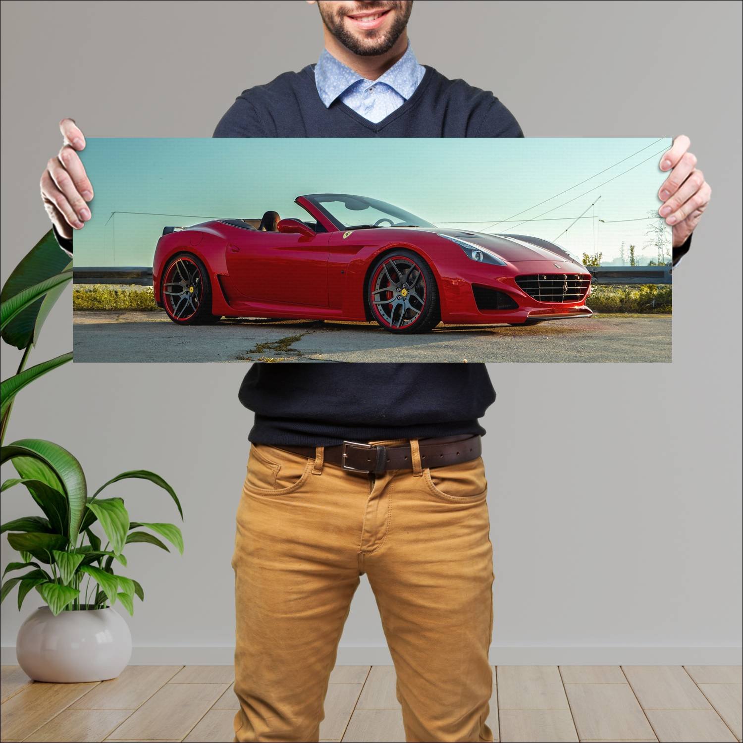 Cuadro grande 30x80cm 2015 ferrari california t n 572 Ferrari