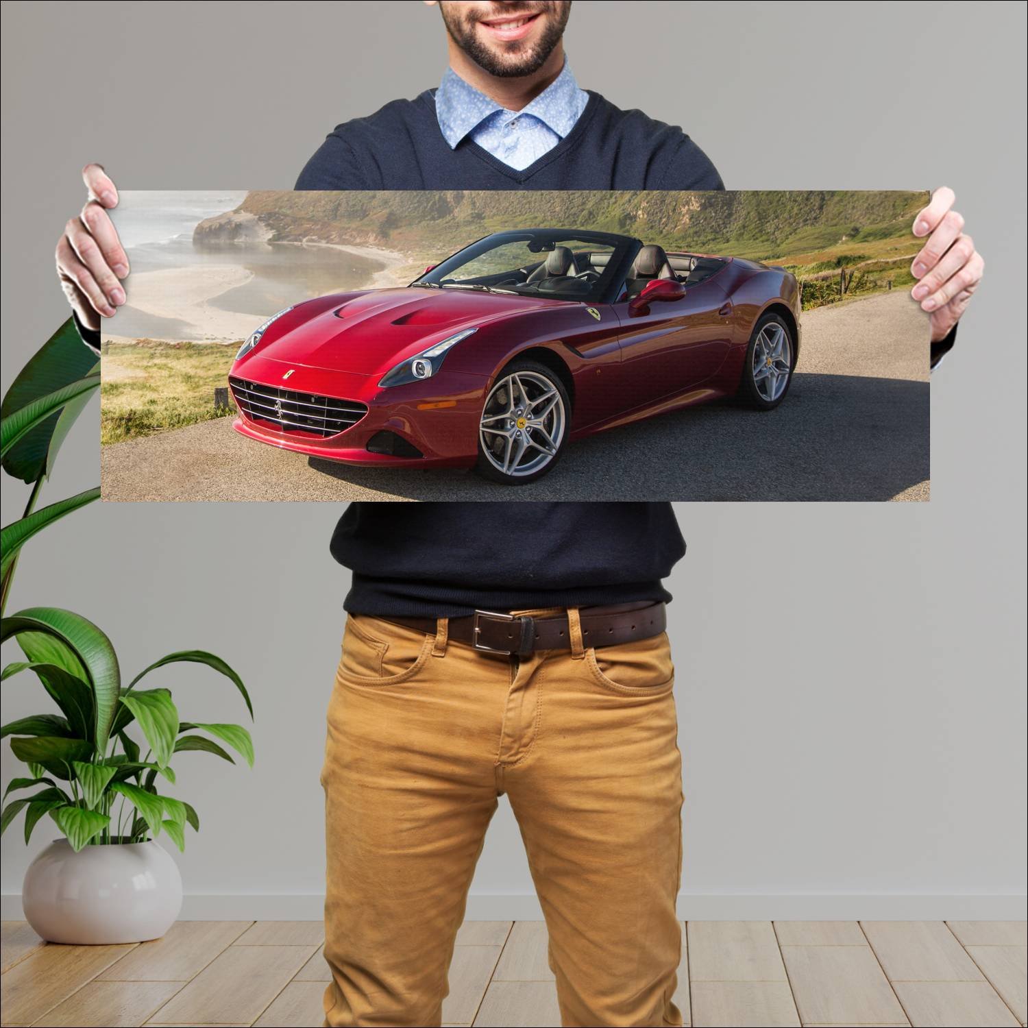 Cuadro grande 30x80cm 2015 ferrari california t us 574 Ferrari