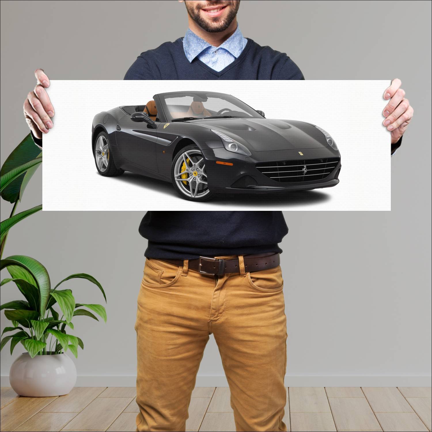Cuadro grande 30x80cm 2015 ferrari california t us 575 Ferrari