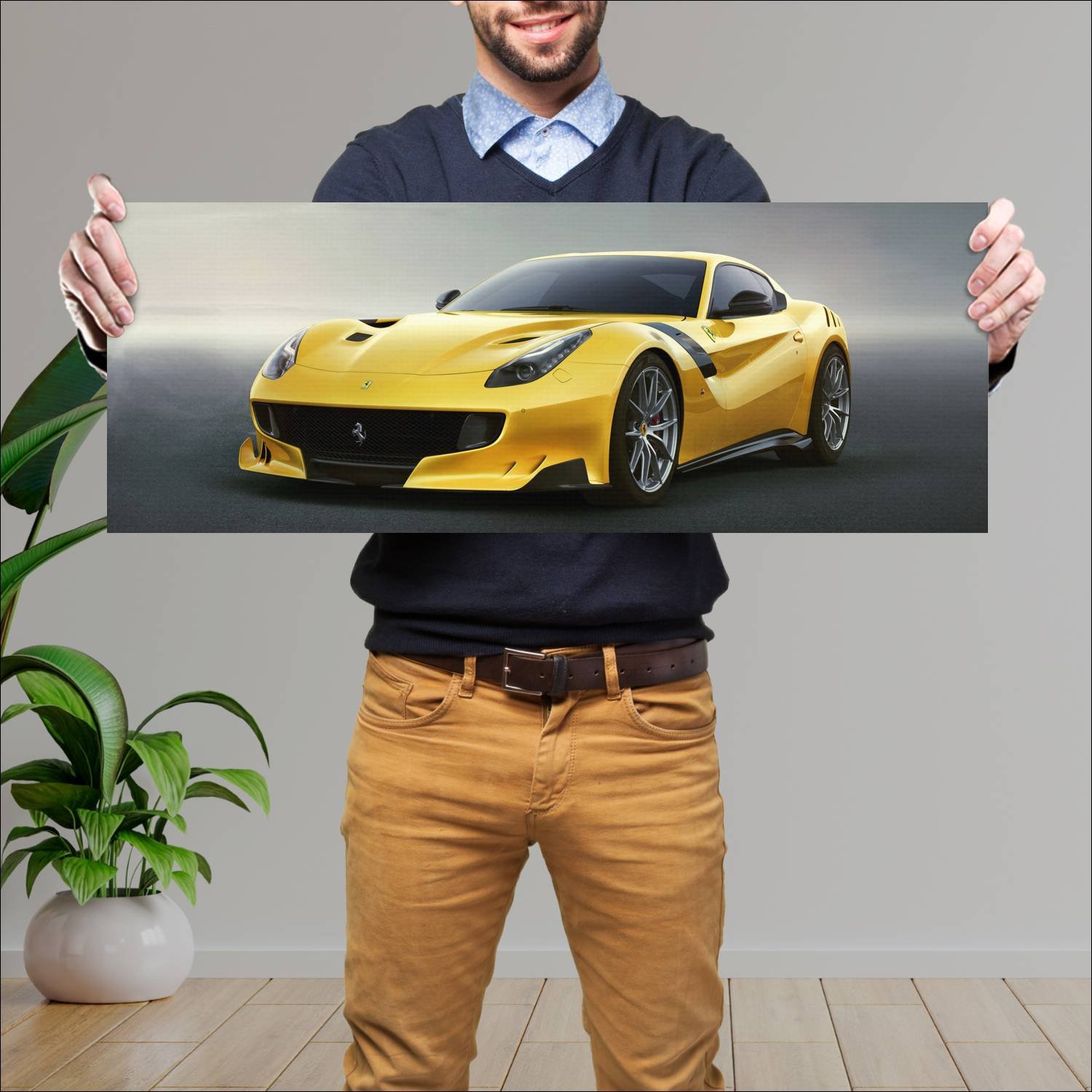 Cuadro grande 30x80cm 2015 ferrari f12tdf auto 578 Ferrari