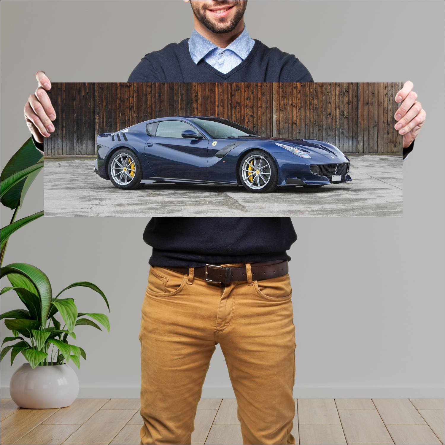 Cuadro grande 30x80cm 2015 ferrari f12tdf auto 580 Ferrari