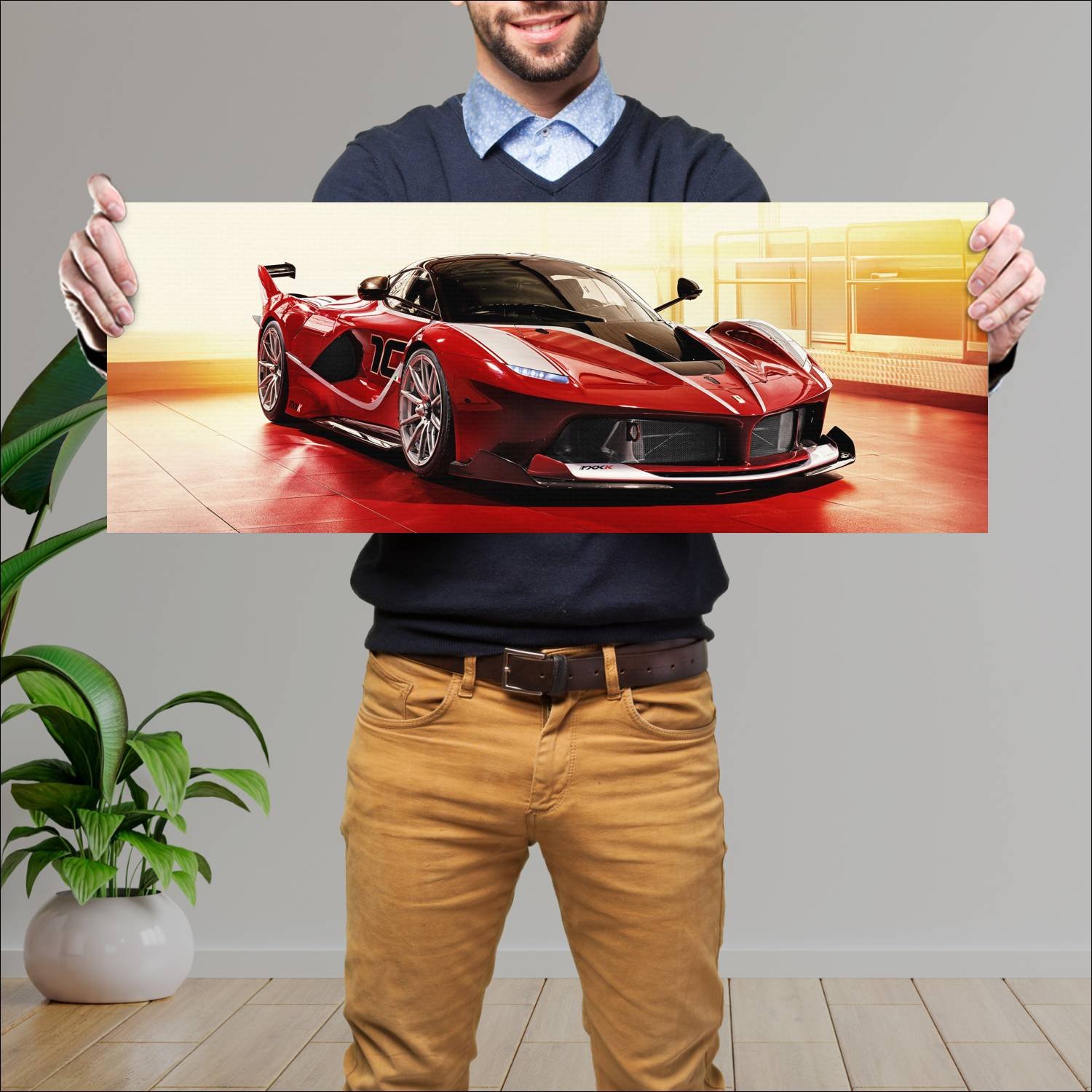 Cuadro grande 30x80cm 2015 ferrari fxx k auto 581 Ferrari