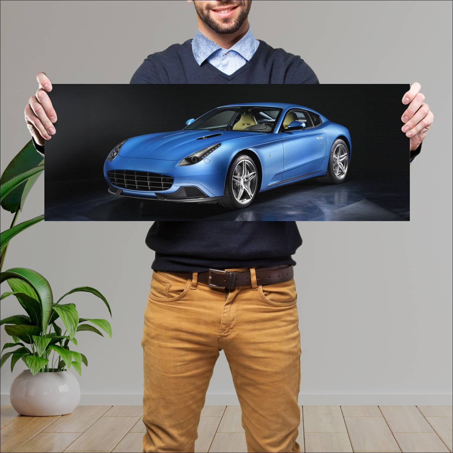 Cuadro grande 30x80cm 2015 touring berlinetta luss 583 Ferrari