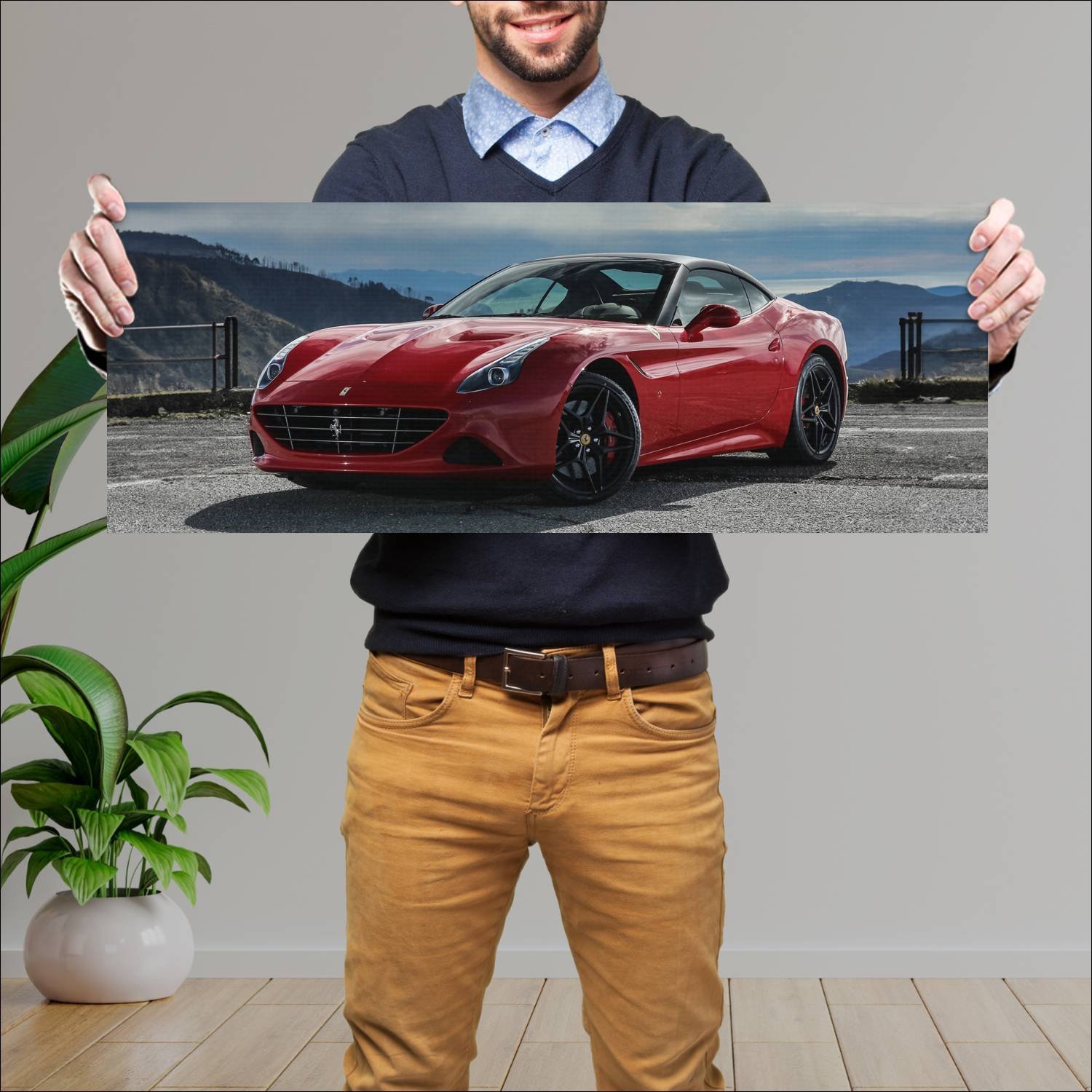 Cuadro grande 30x80cm 2016 ferrari california t hs 595 Ferrari