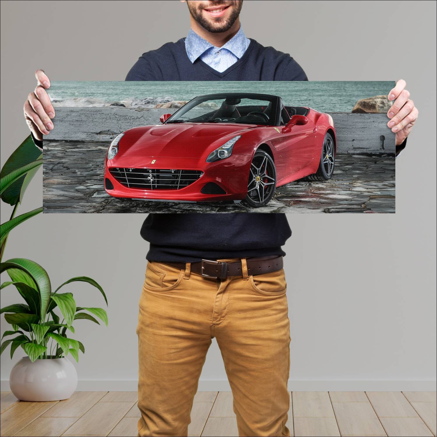 Cuadro grande 30x80cm 2016 ferrari california t hs 596 Ferrari