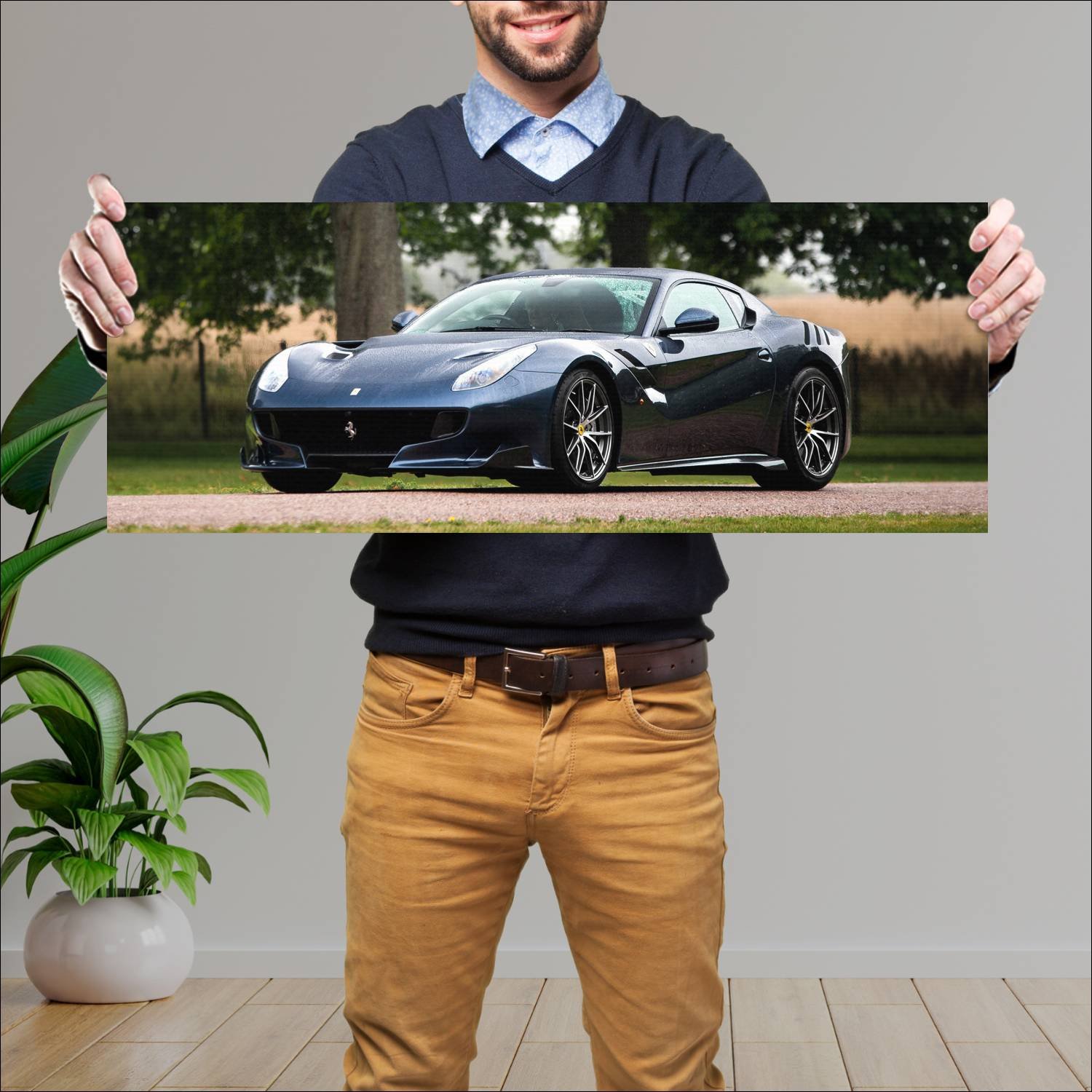 Cuadro grande 30x80cm 2016 ferrari f12tdf uk auto 604 Ferrari