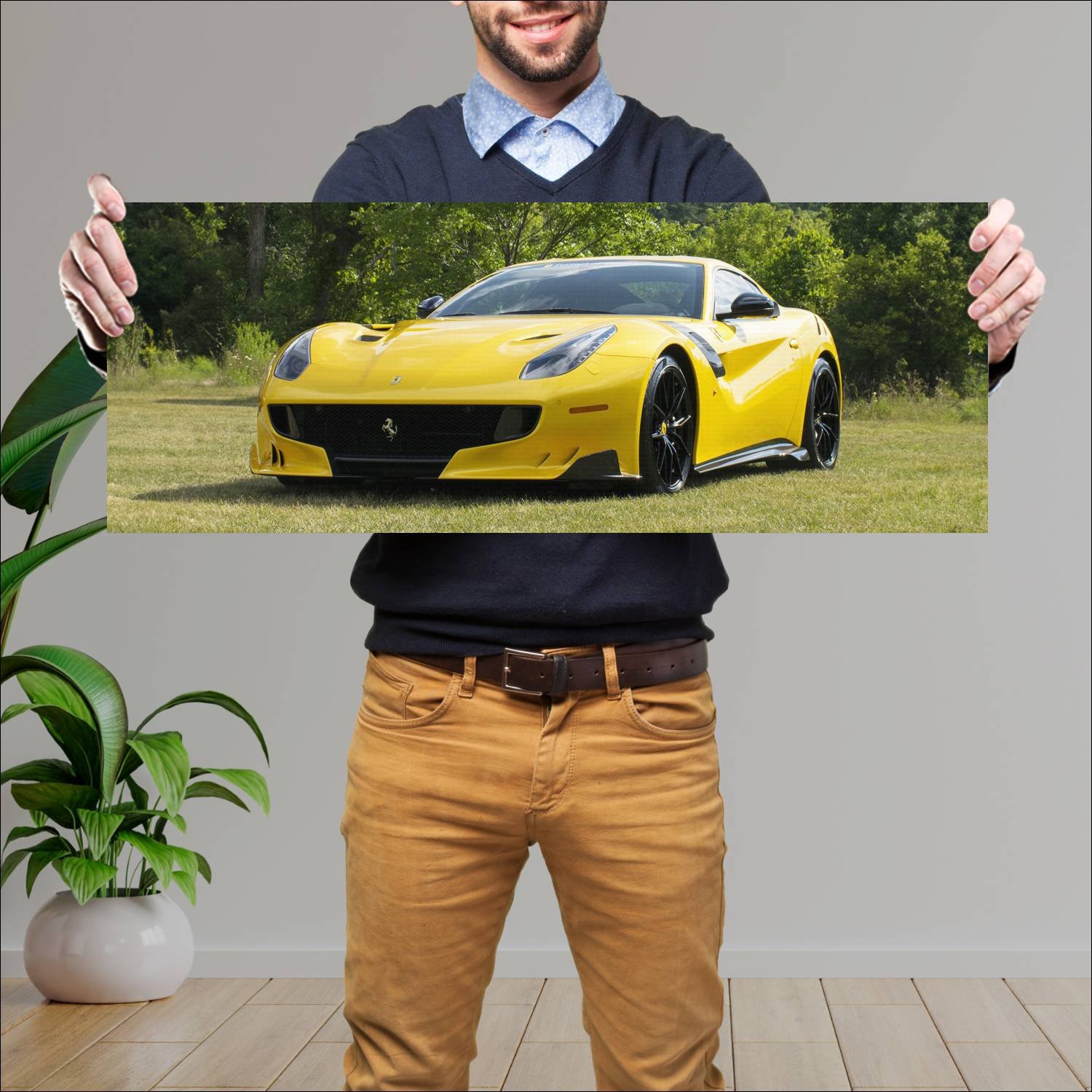 Cuadro grande 30x80cm 2016 ferrari f12tdf us auto 605 Ferrari