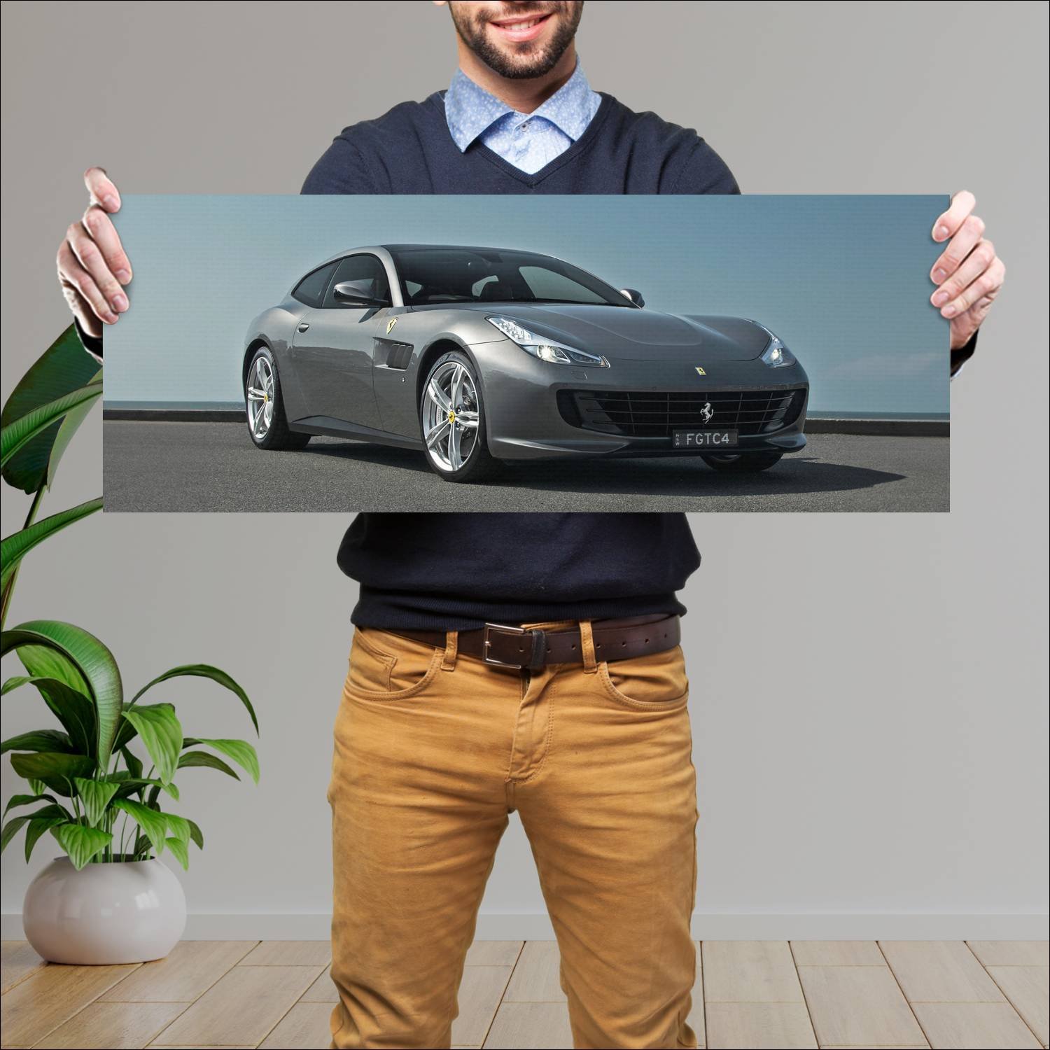 Cuadro grande 30x80cm 2016 ferrari gtc4lusso au 73 612 Ferrari