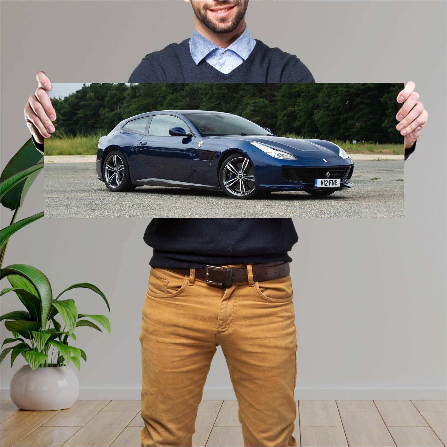 Cuadro grande 30x80cm 2016 ferrari gtc4lusso uk 71 615 Ferrari