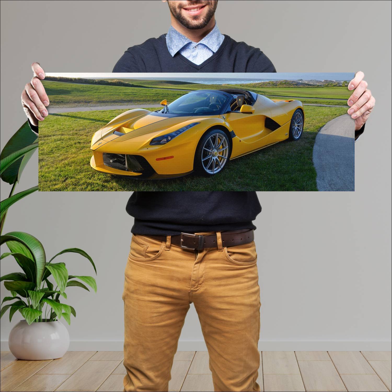 Cuadro grande 30x80cm 2016 laferrari aperta us 715 622 Ferrari