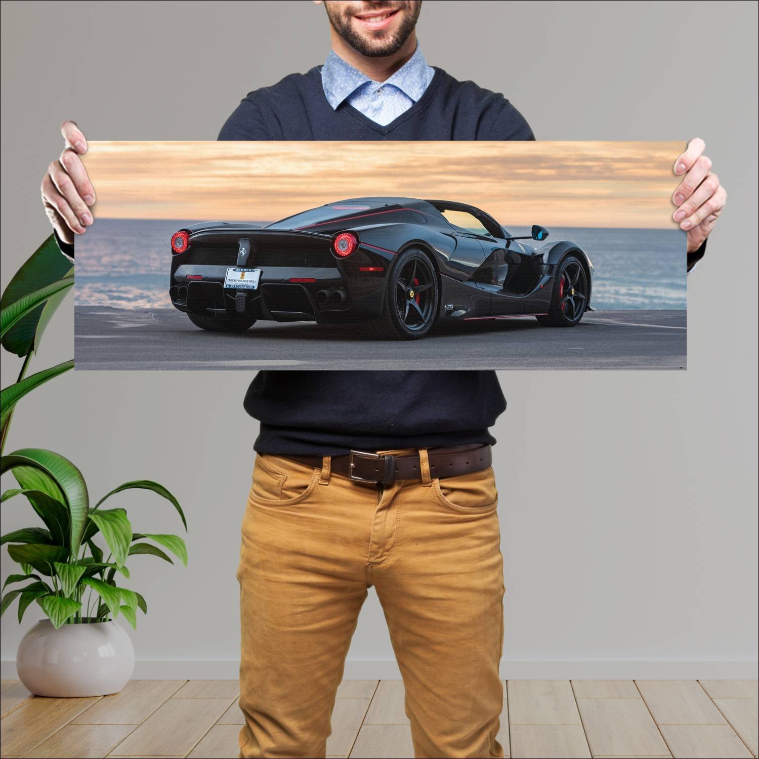Cuadro grande 30x80cm 2016 laferrari aperta us 881 623 Ferrari