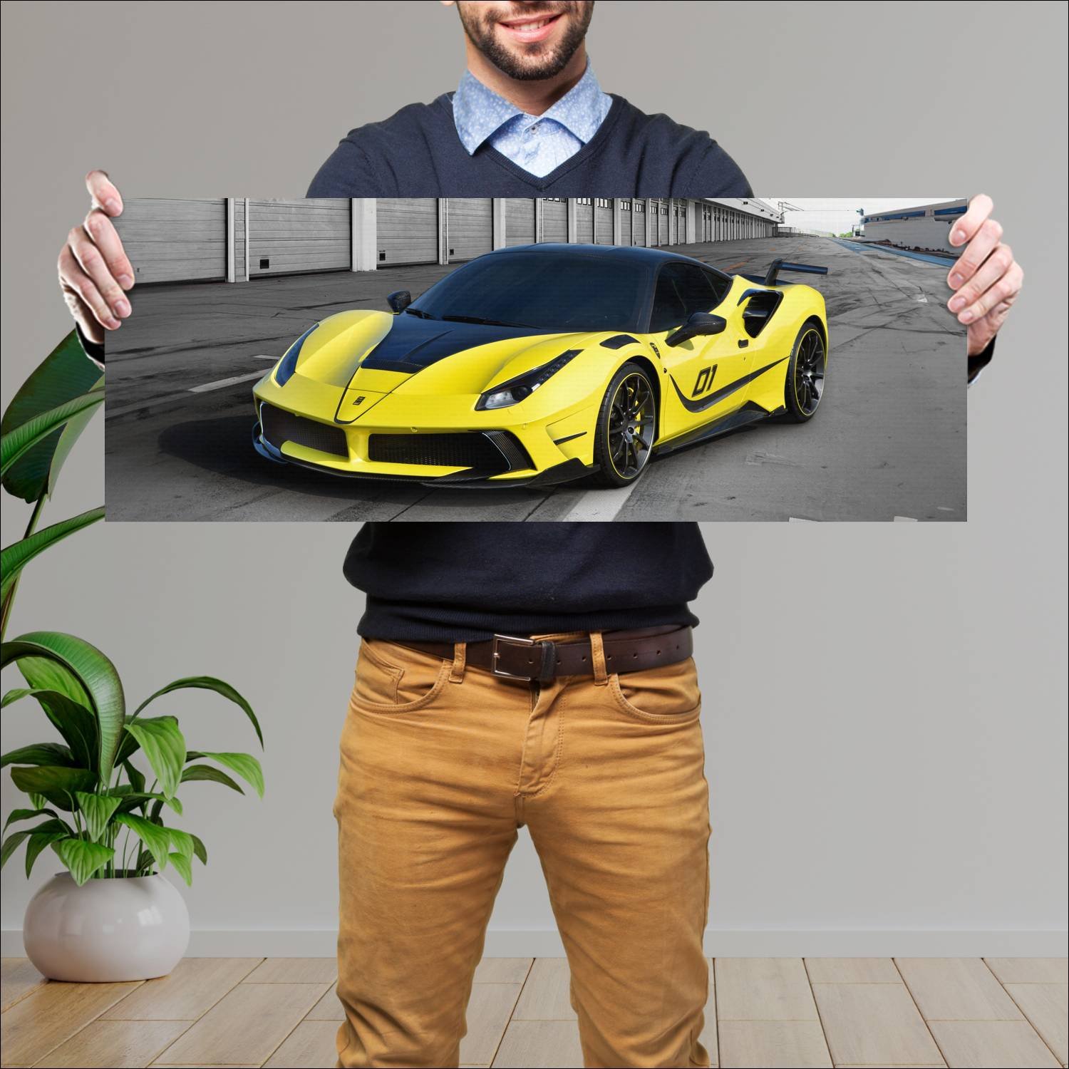Cuadro grande 30x80cm 2016 mansory 4xx siracusa 40 628 Ferrari