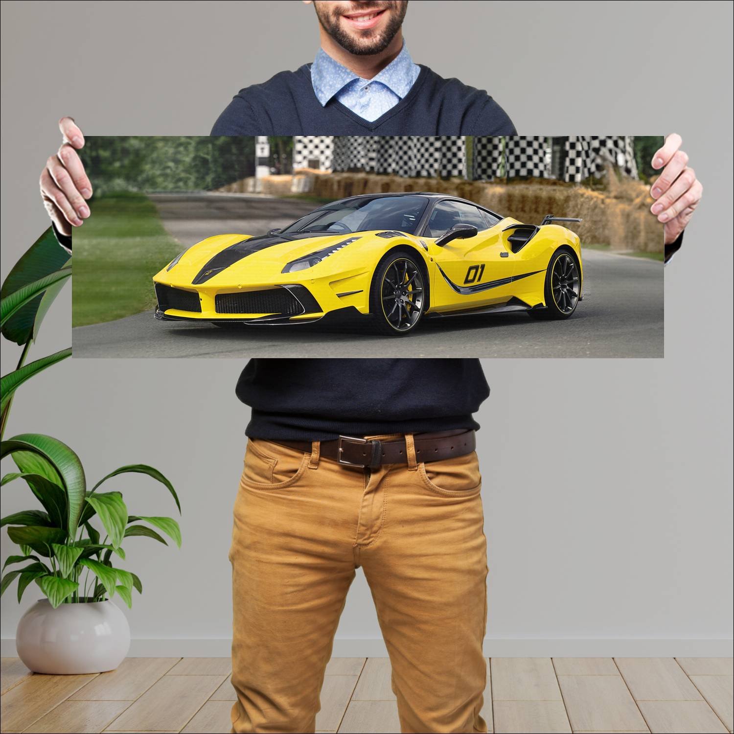 Cuadro grande 30x80cm 2016 mansory 4xx siracusa uk 629 Ferrari