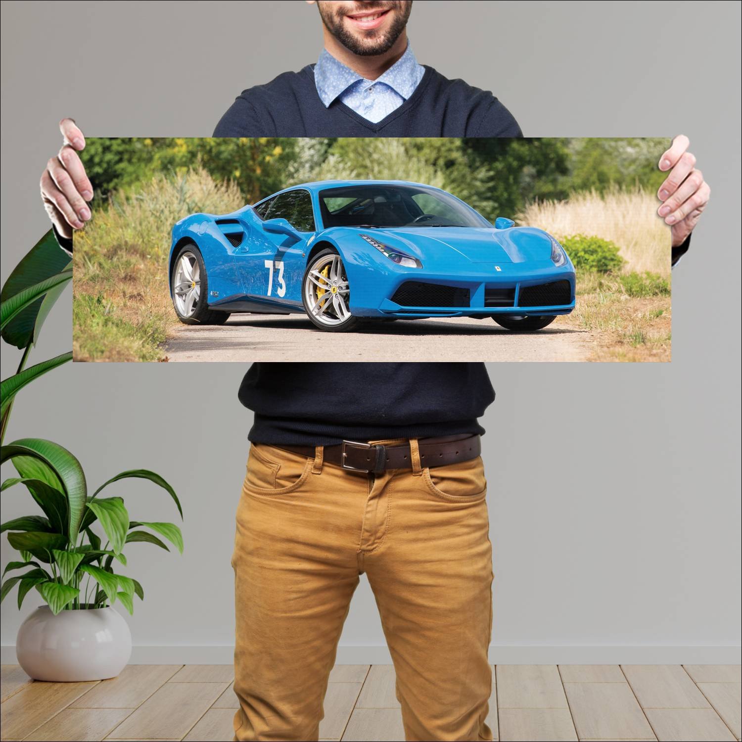 Cuadro grande 30x80cm 2017 ferrari 488 gtb the tou 640 Ferrari