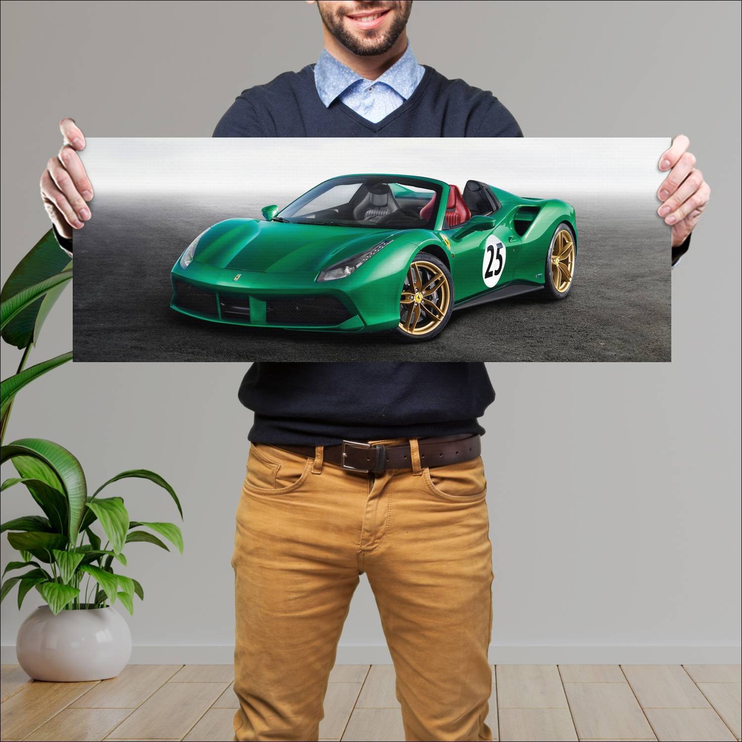 Cuadro grande 30x80cm 2017 ferrari 488 spider the 641 Ferrari