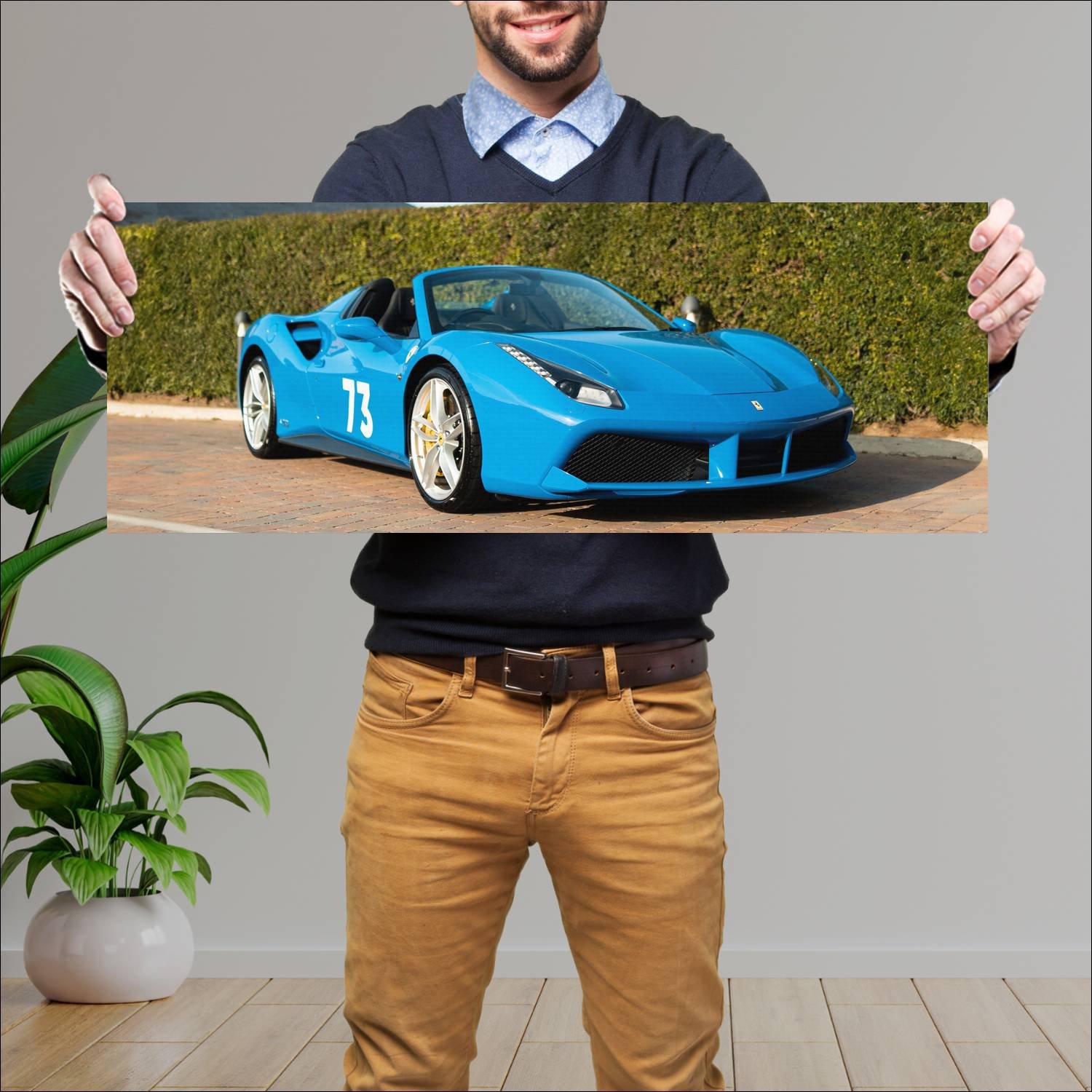 Cuadro grande 30x80cm 2017 ferrari 488 spider the 643 Ferrari