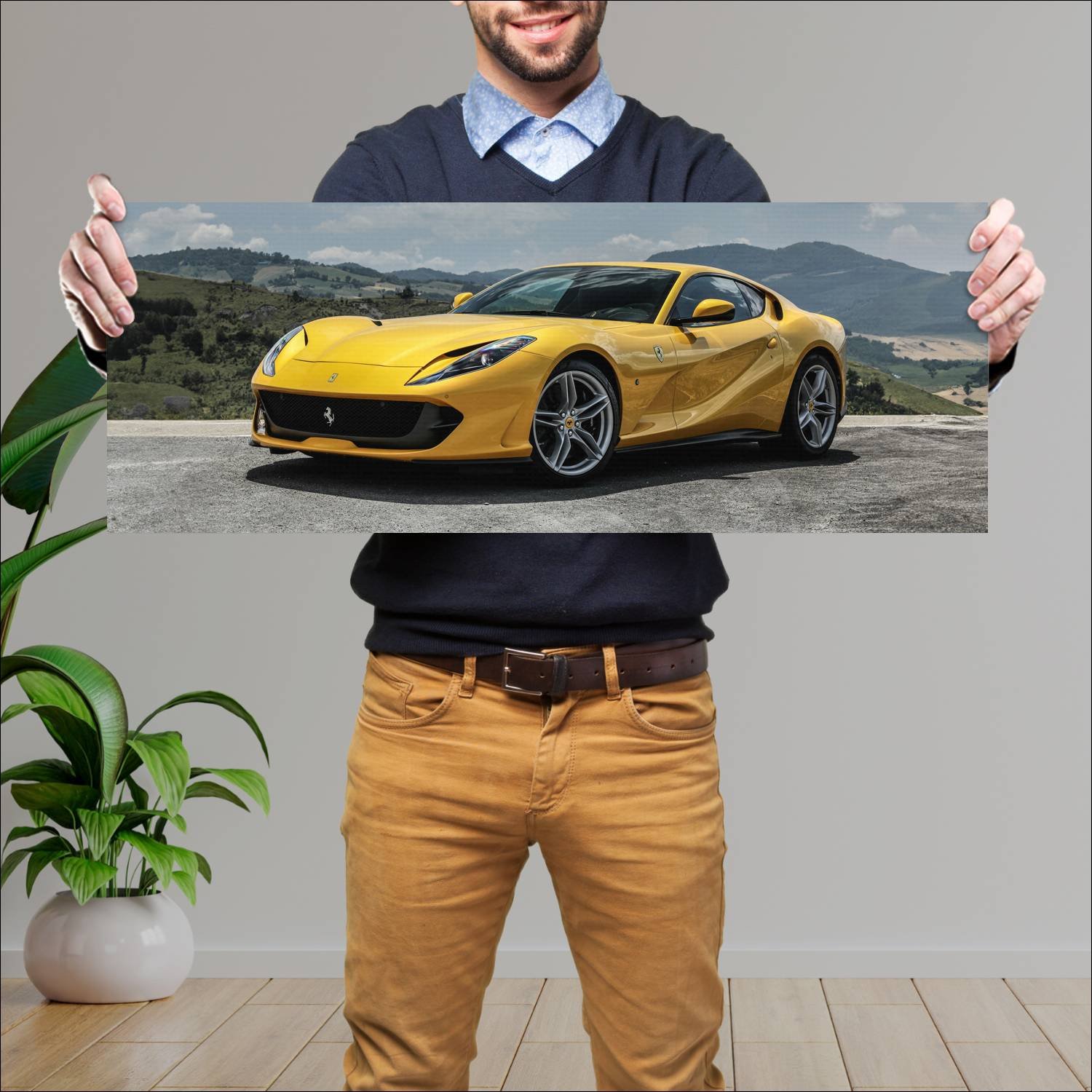 Cuadro grande 30x80cm 2017 ferrari 812 superfast 7 647 Ferrari
