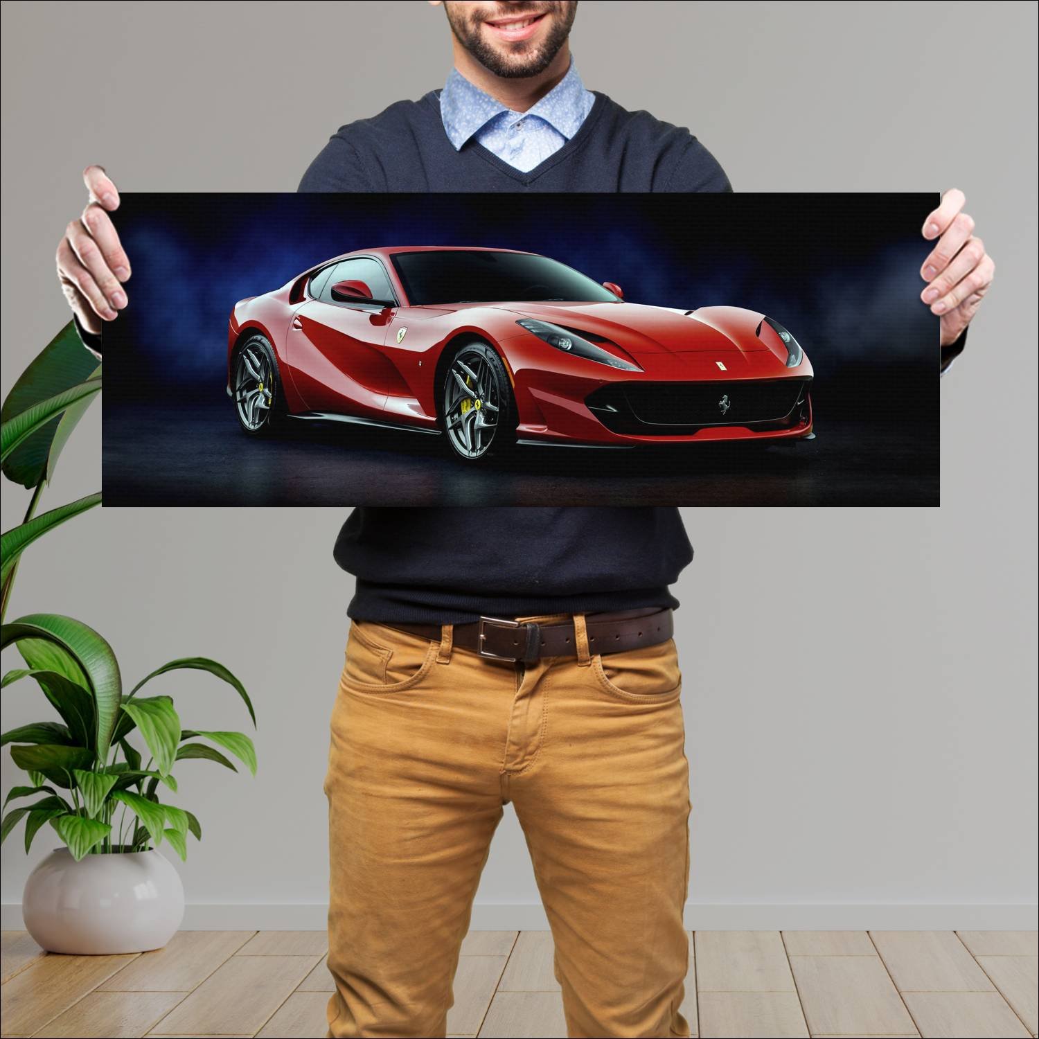 Cuadro grande 30x80cm 2017 ferrari 812 superfast u 648 Ferrari