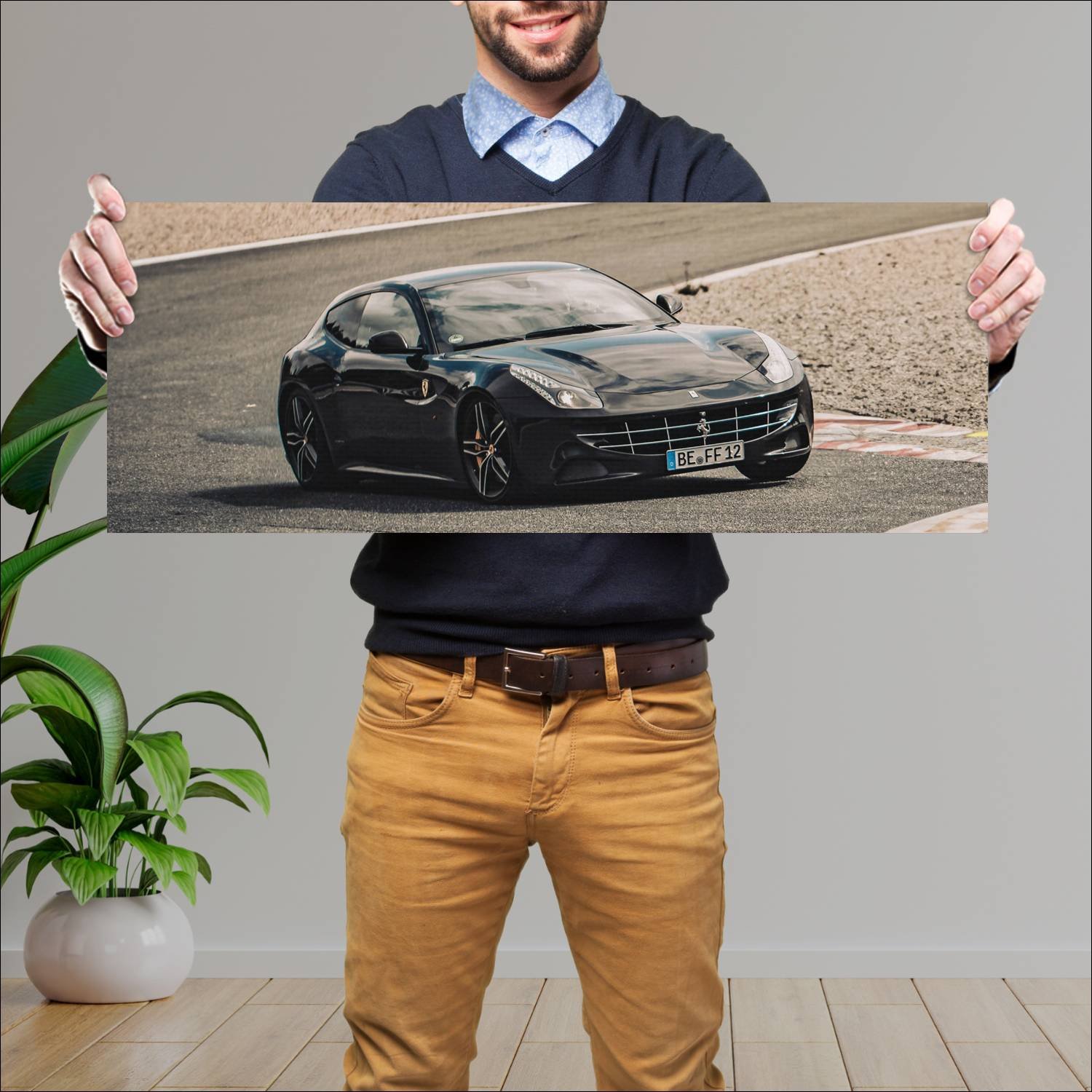 Cuadro grande 30x80cm 2017 ferrari ff by edo compe 666 Ferrari