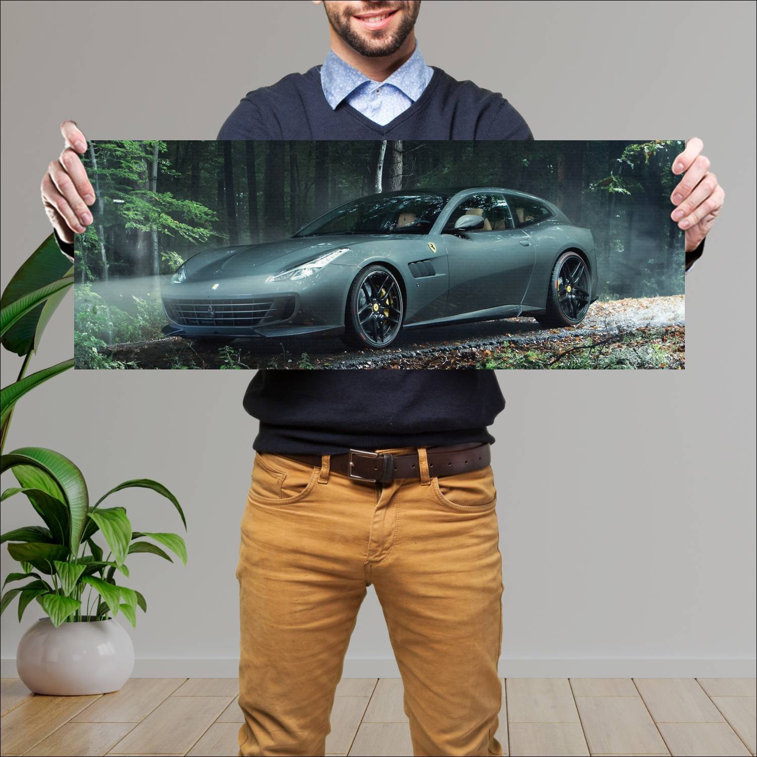 Cuadro grande 30x80cm 2017 ferrari gtc4lusso by no 668 Ferrari