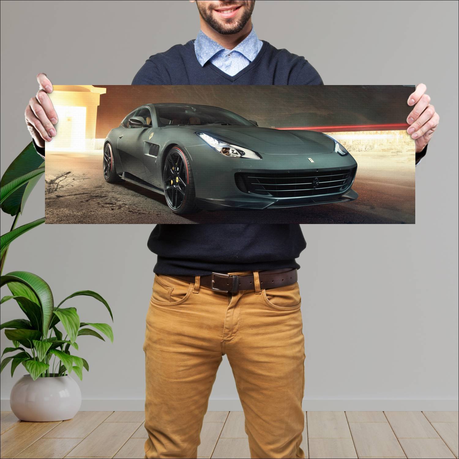 Cuadro grande 30x80cm 2017 ferrari gtc4lusso by no 669 Ferrari