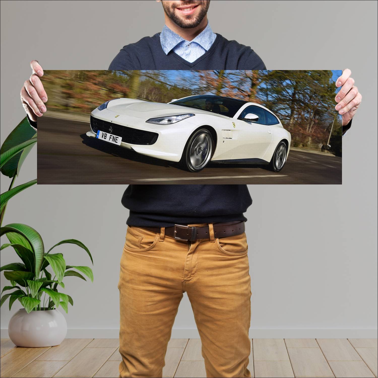 Cuadro grande 30x80cm 2017 ferrari gtc4lusso t uk 671 Ferrari